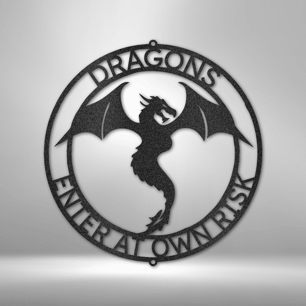Personalized Dragon Ring Monogram - Made in the USA - Cool Metal Signs