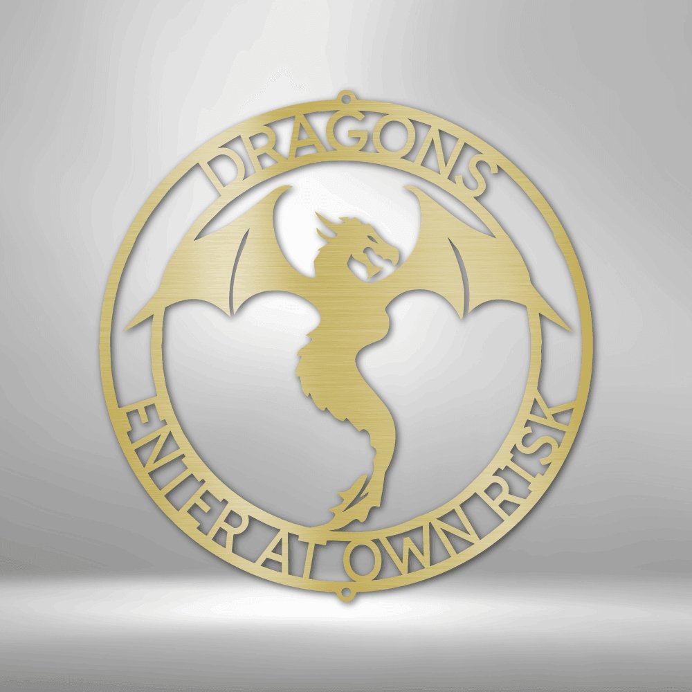 Personalized Dragon Ring Monogram - Made in the USA - Cool Metal Signs