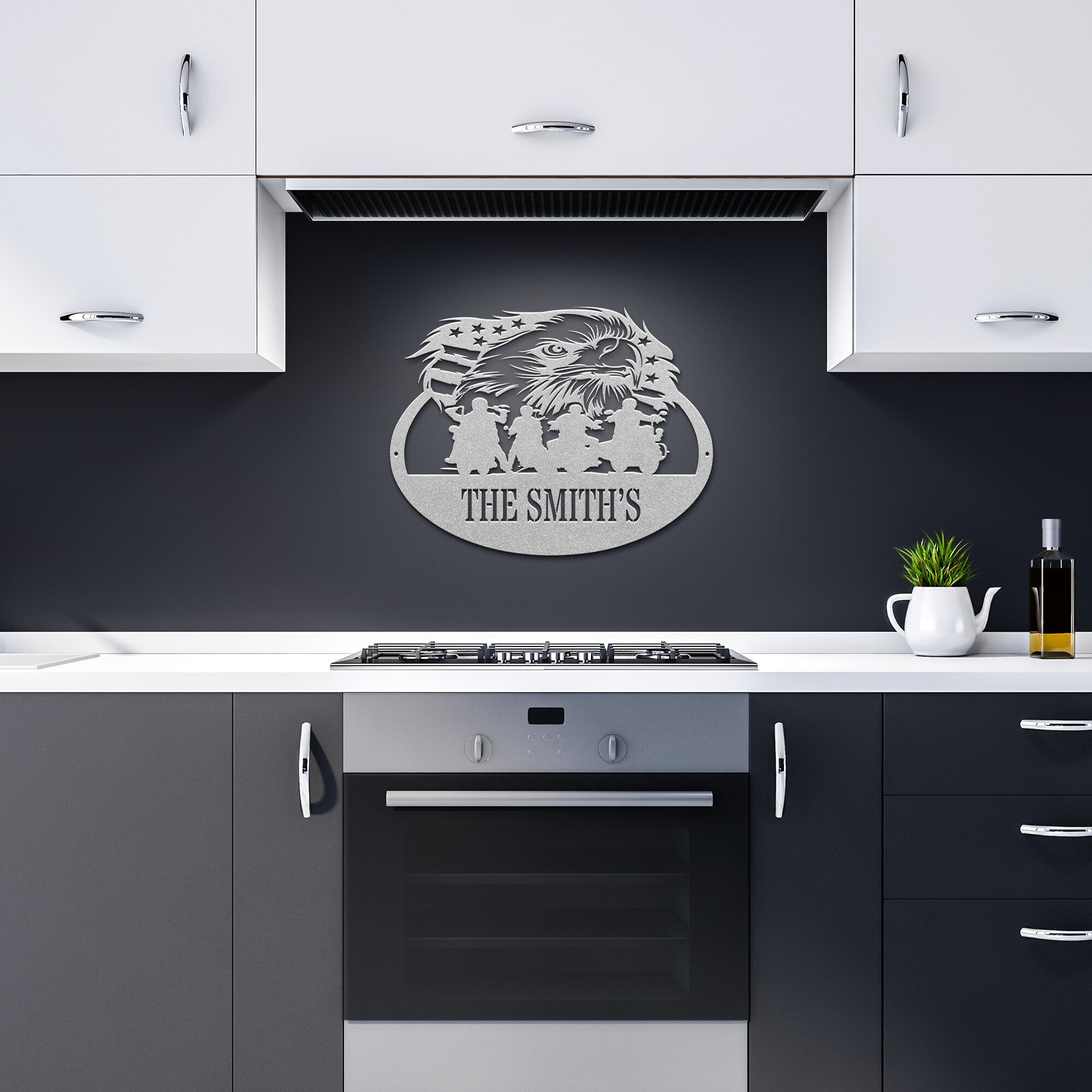 Personalized Eagle Bikers Sign - Cool Metal Signs