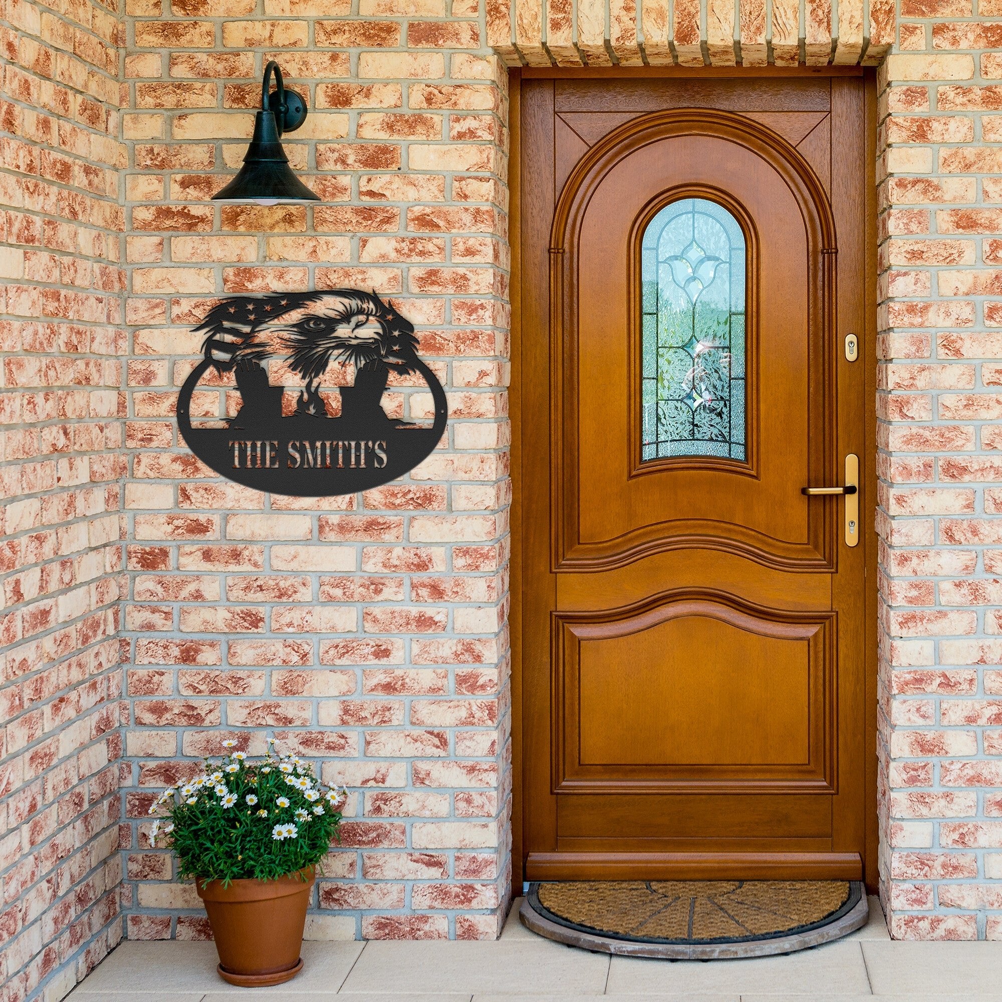 Personalized Eagle Fire Pit Sign - Cool Metal Signs