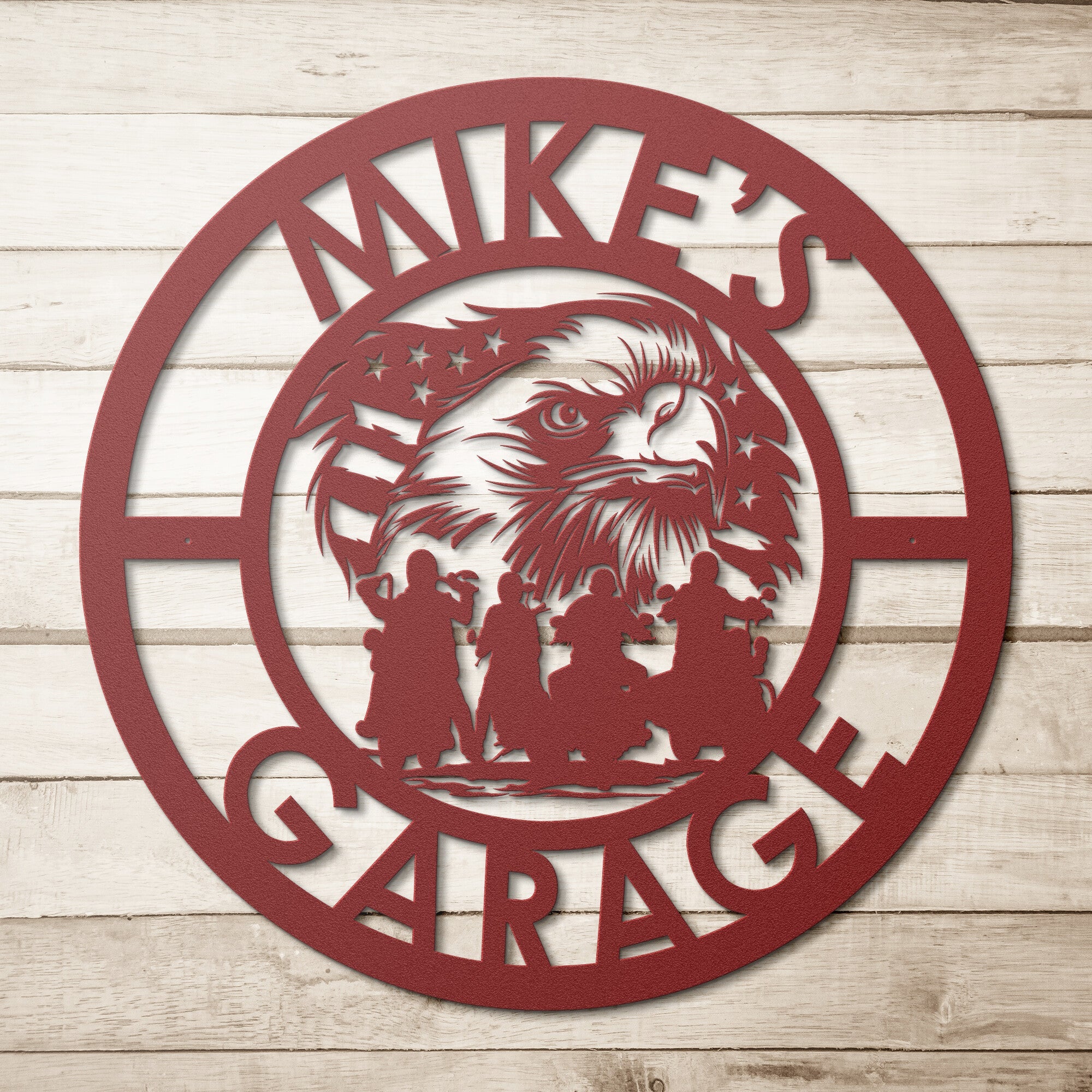 Personalized Eagle Motorcycle Squad - Cool Metal Signs