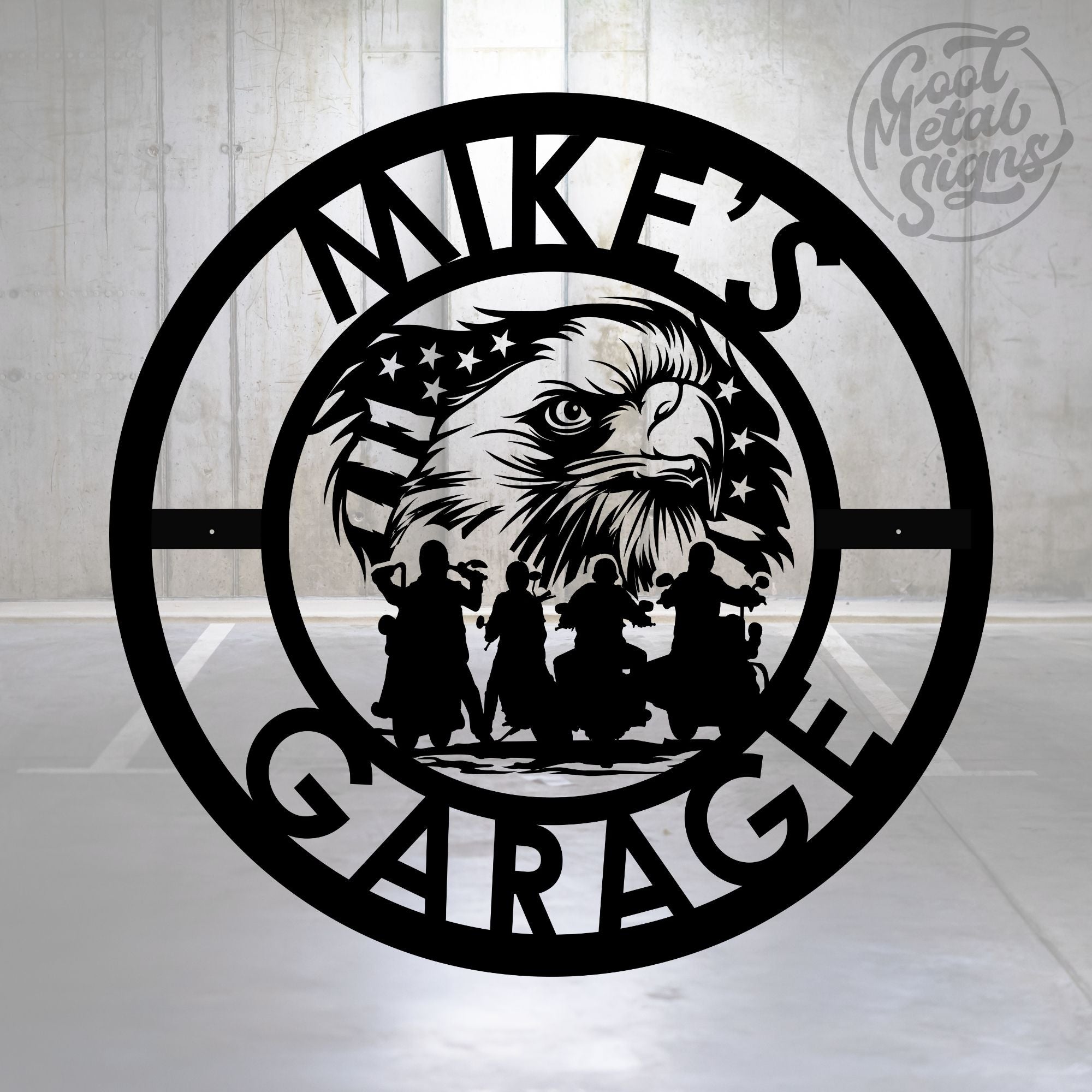 Personalized Eagle Motorcycle Squad - Cool Metal Signs