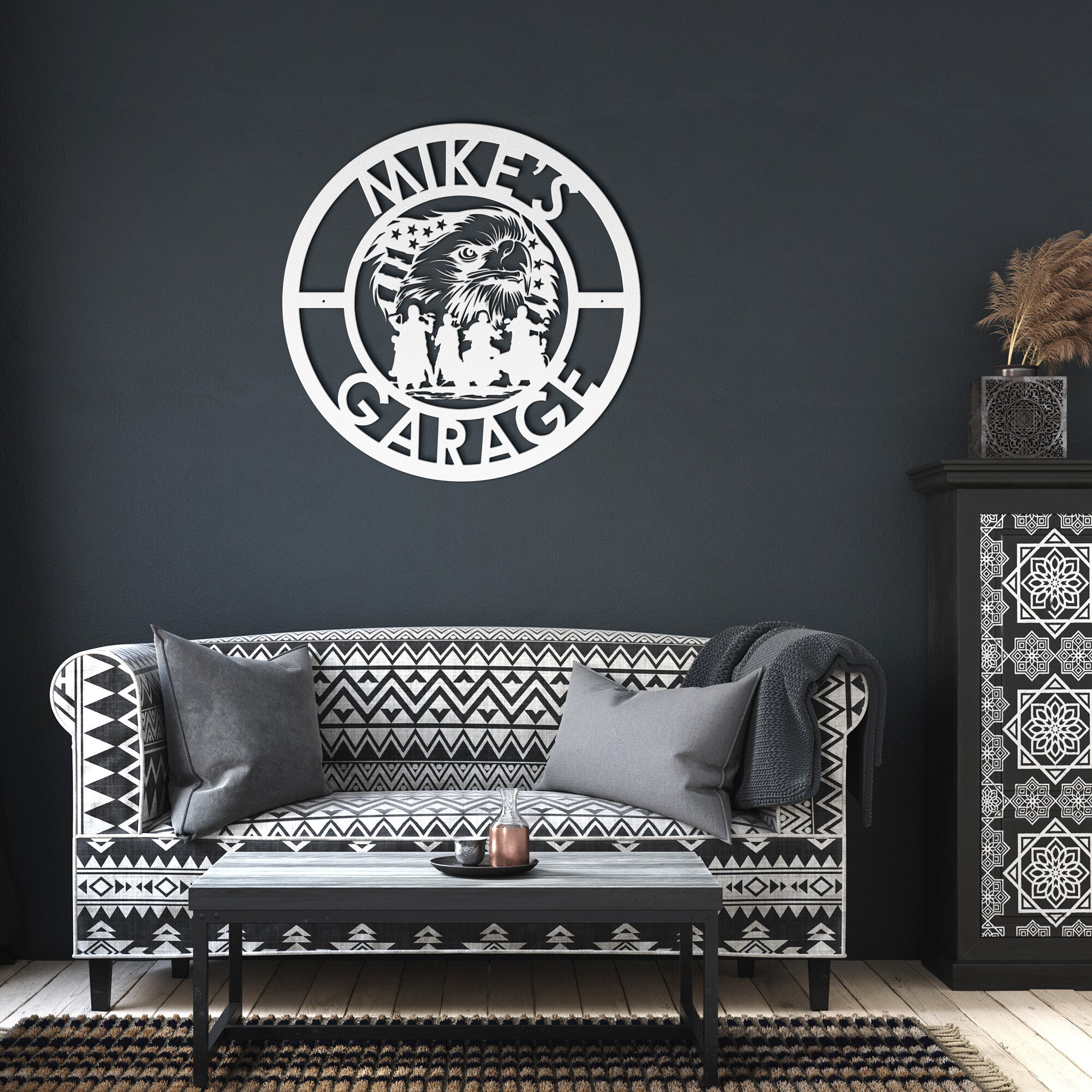 Personalized Eagle Motorcycle Squad - Cool Metal Signs