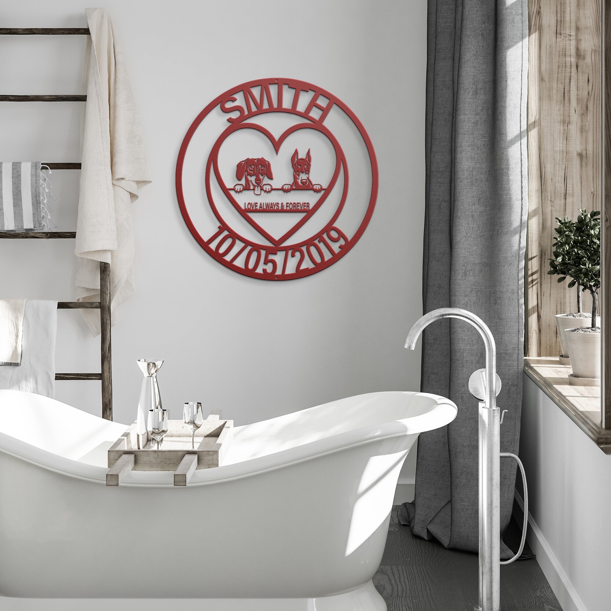 Personalized Family & Dogs Sign - Cool Metal Signs