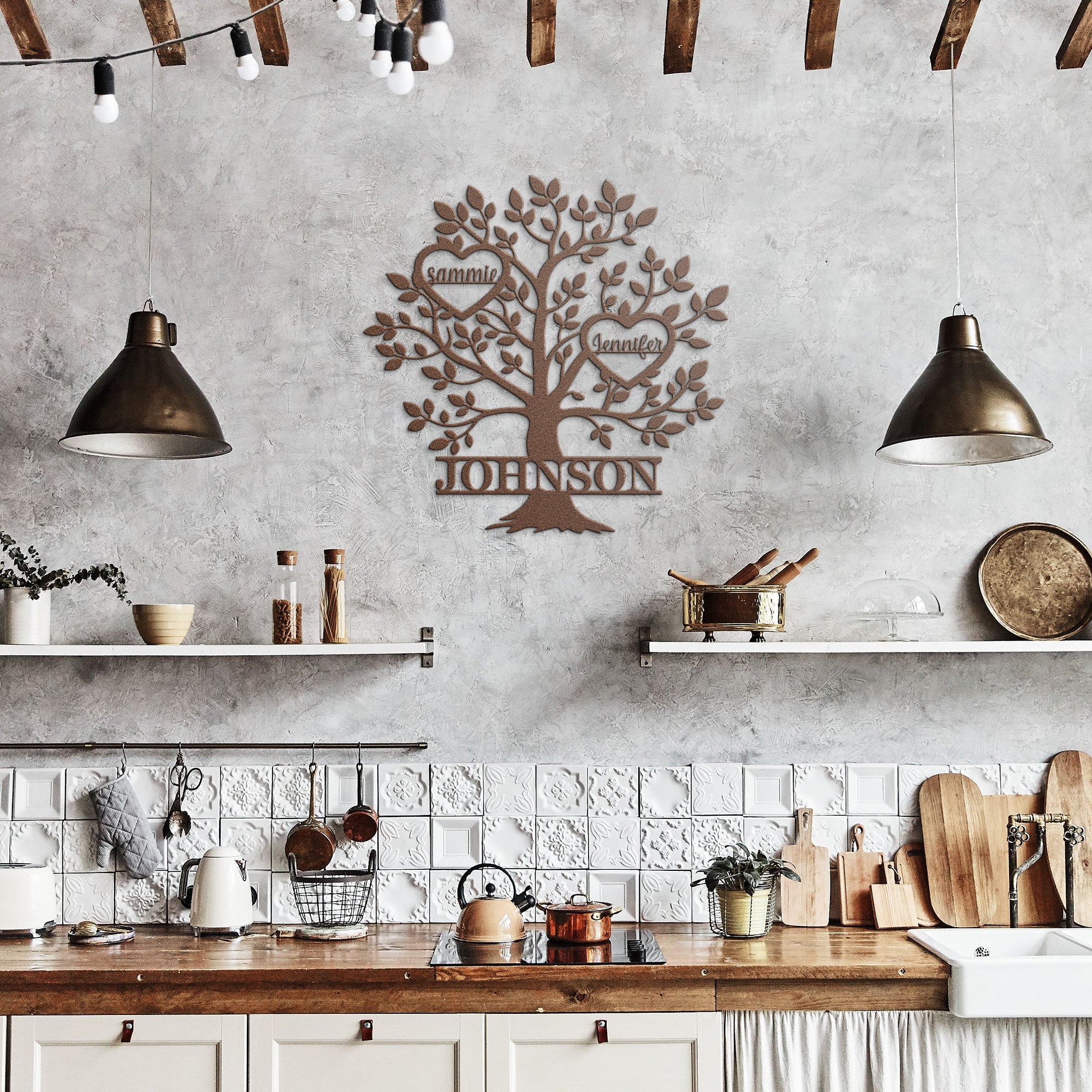 Personalized Family Tree Metal Sign - Cool Metal Signs