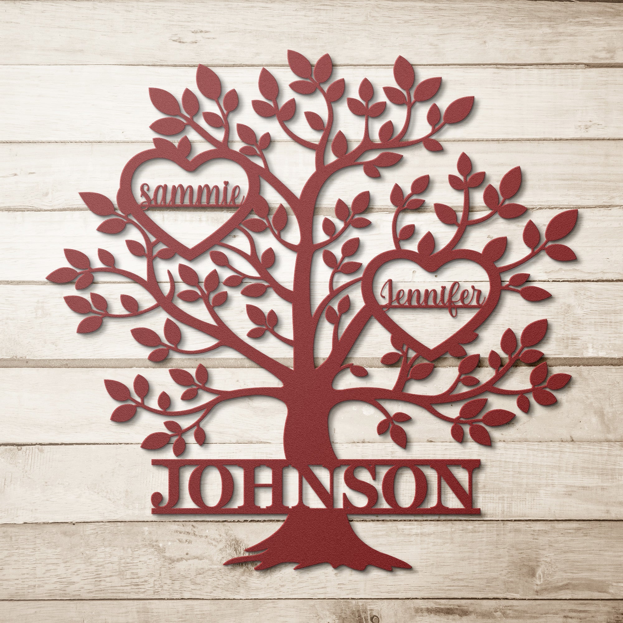 Personalized Family Tree Metal Sign - Cool Metal Signs