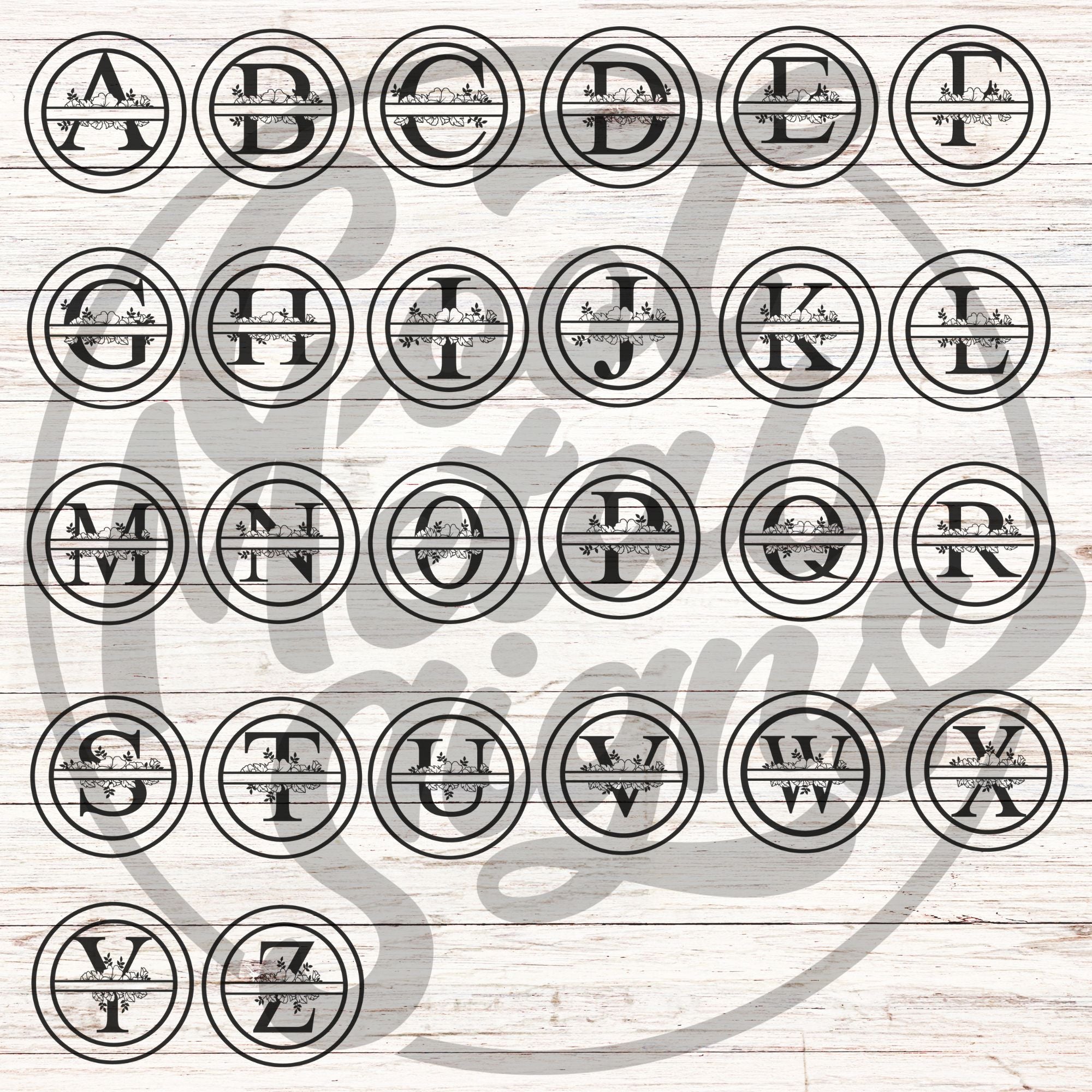 Personalized Floral Monogram - Cool Metal Signs