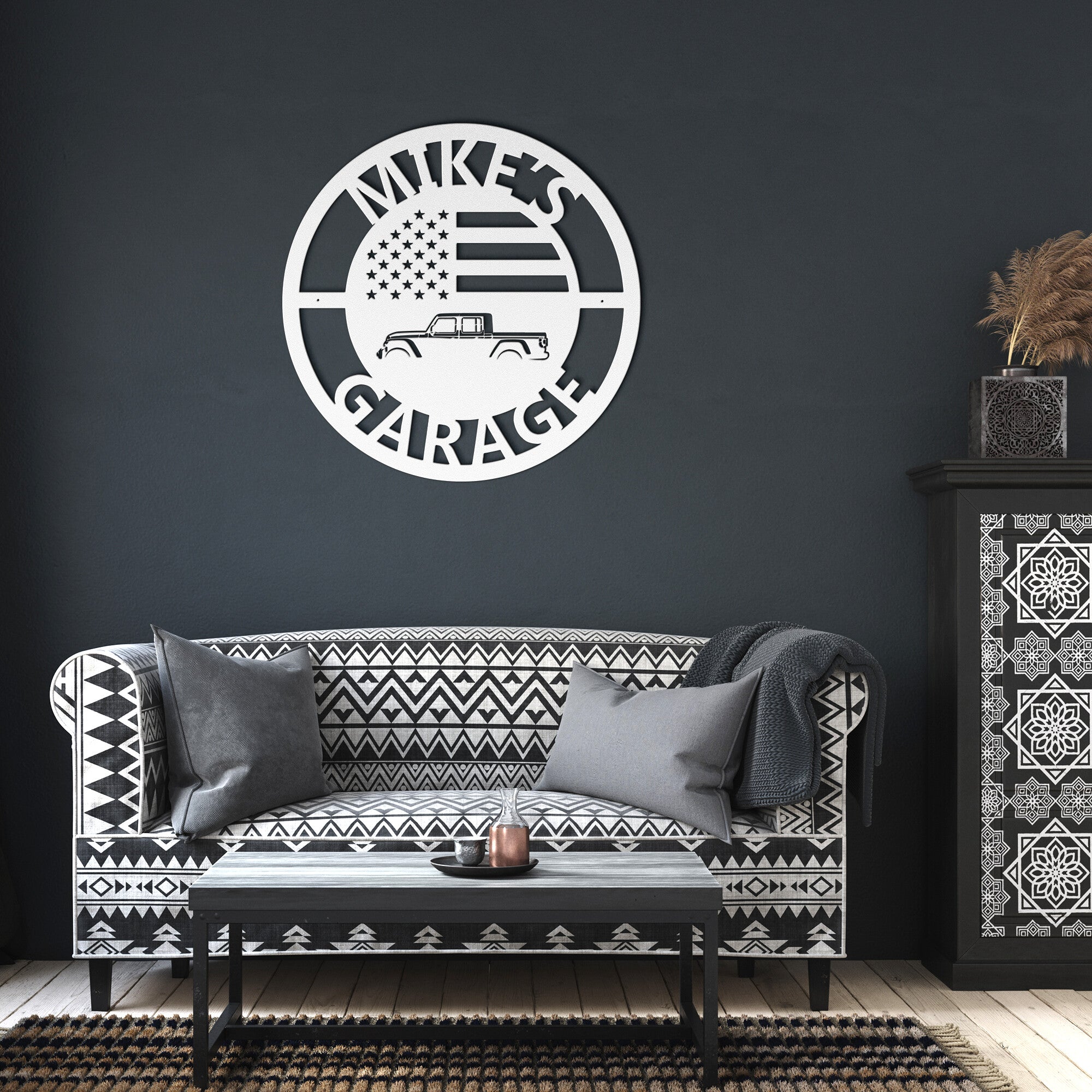 Personalized Gladiator Garage Sign - Cool Metal Signs