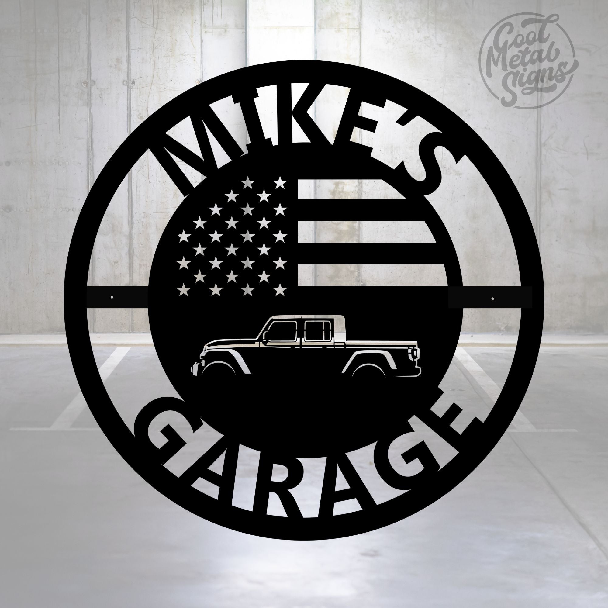 Personalized Gladiator Garage Sign - Cool Metal Signs