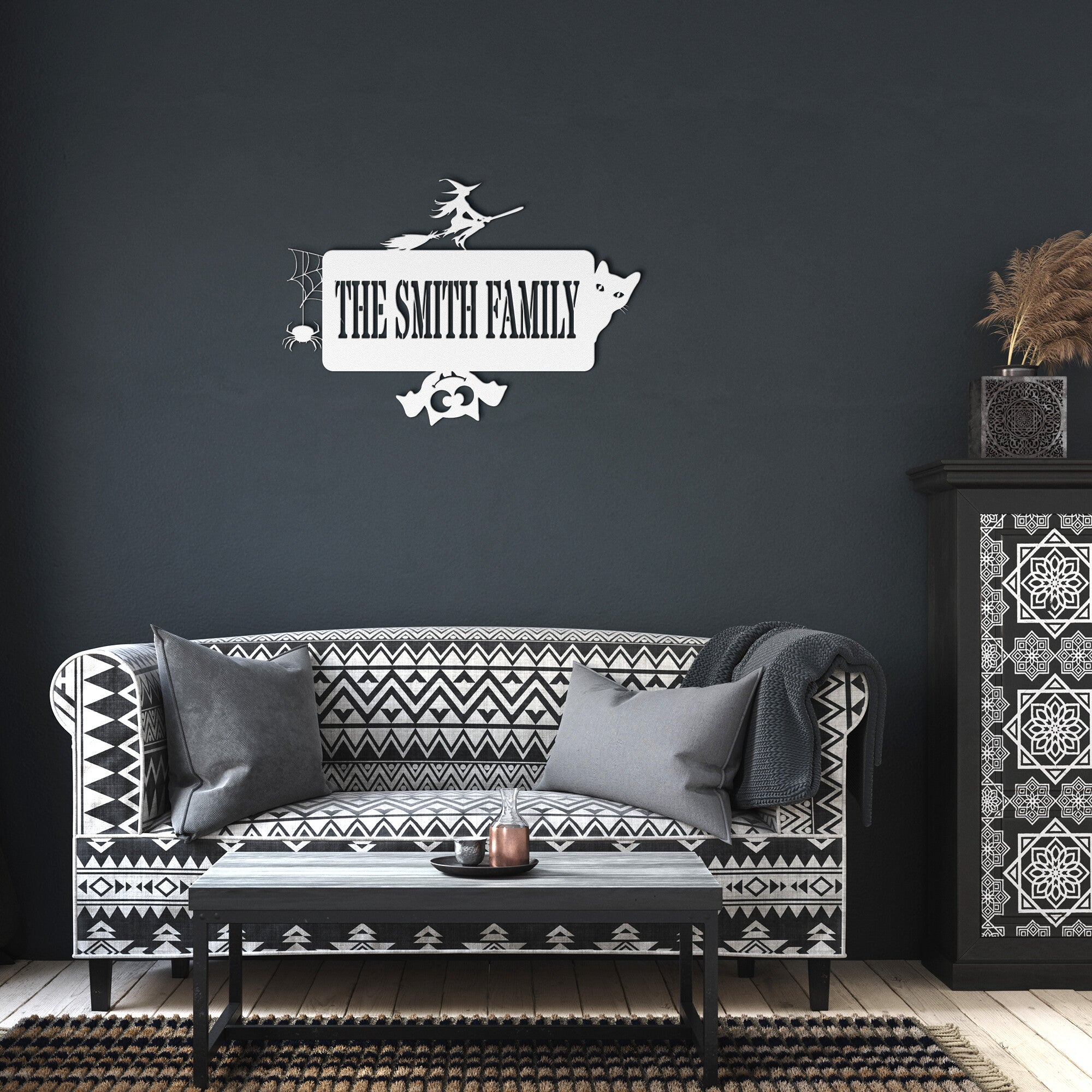 Personalized Halloween Door Sign - Cool Metal Signs