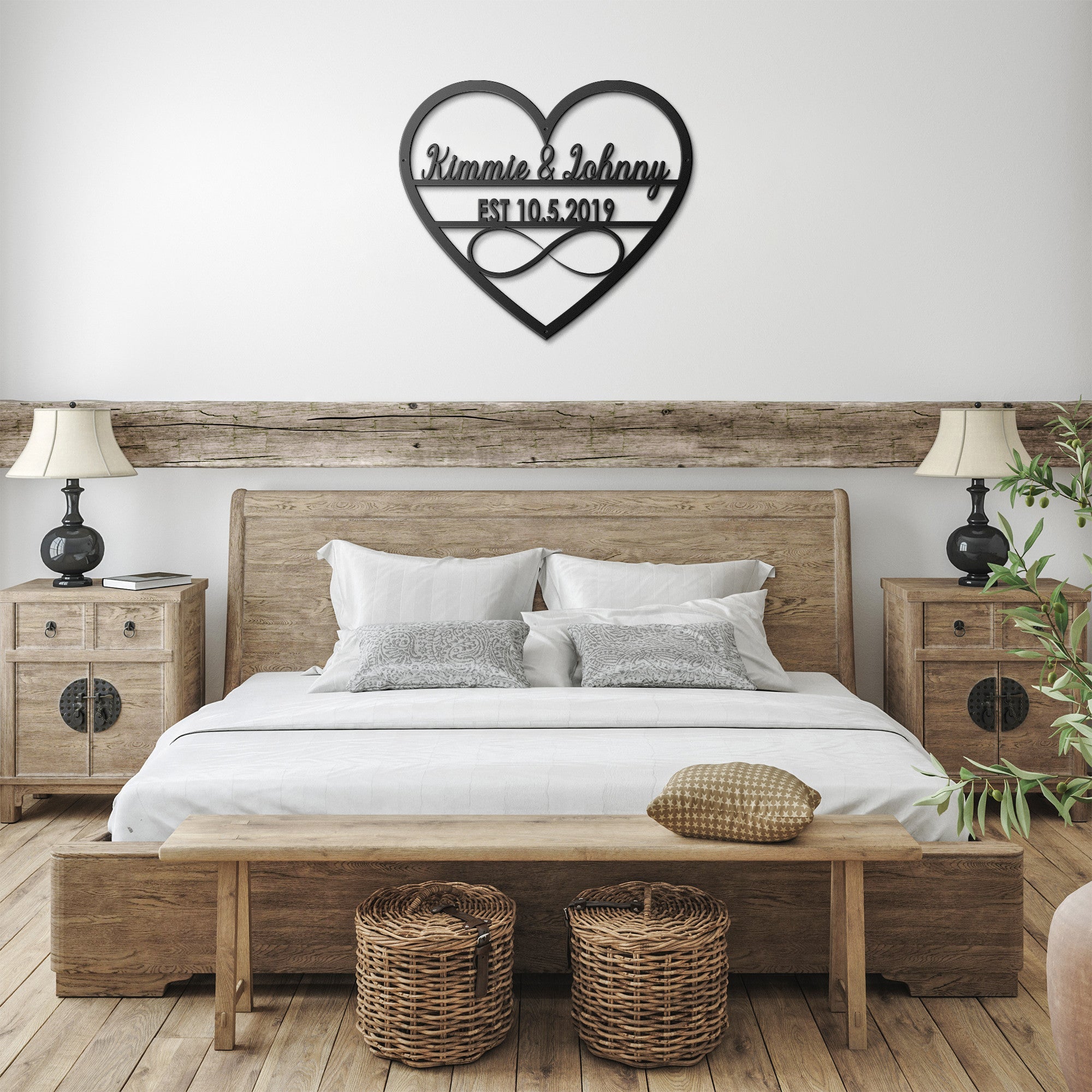 Personalized Heart and Date Sign - Cool Metal Signs
