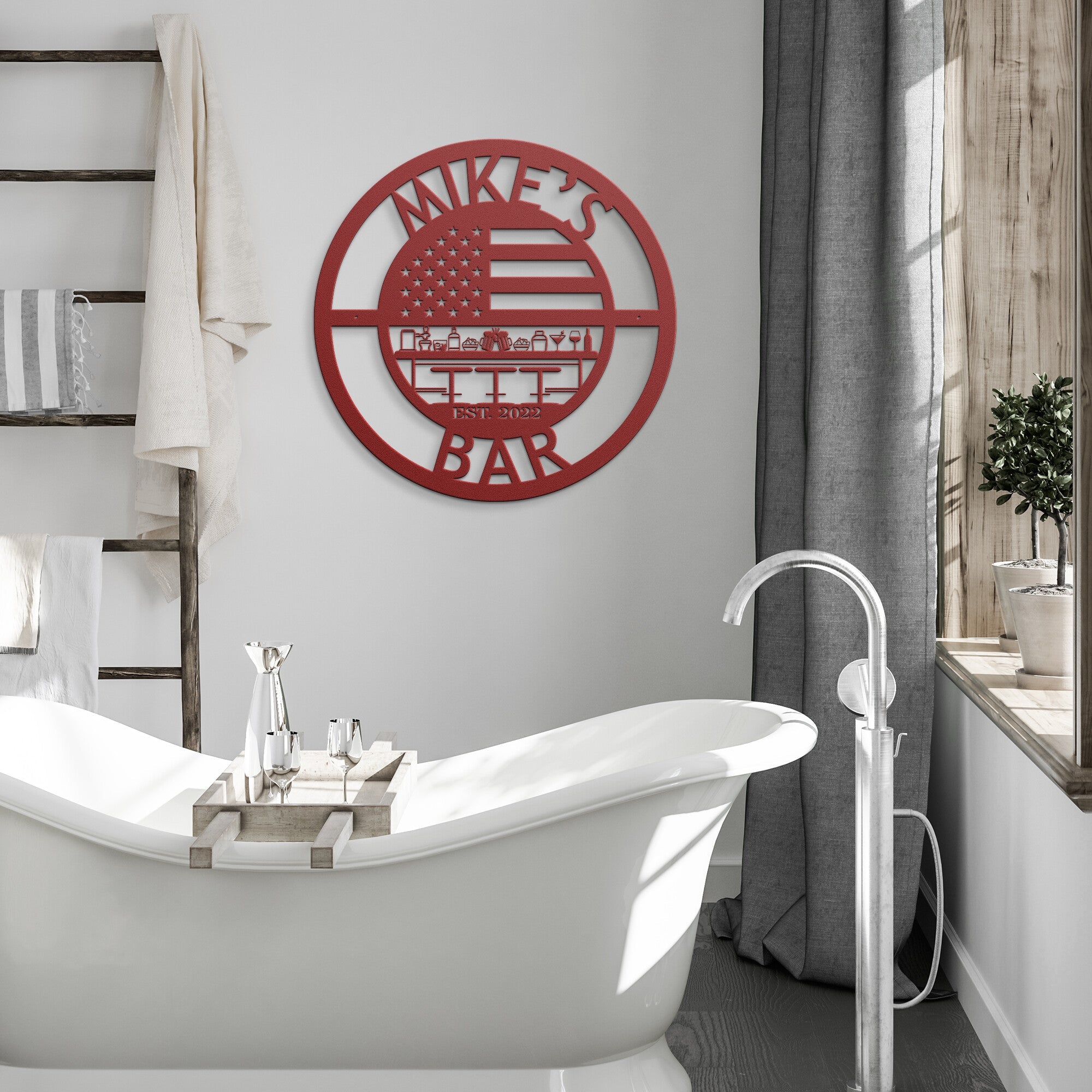 Personalized Home Bar Sign - Cool Metal Signs