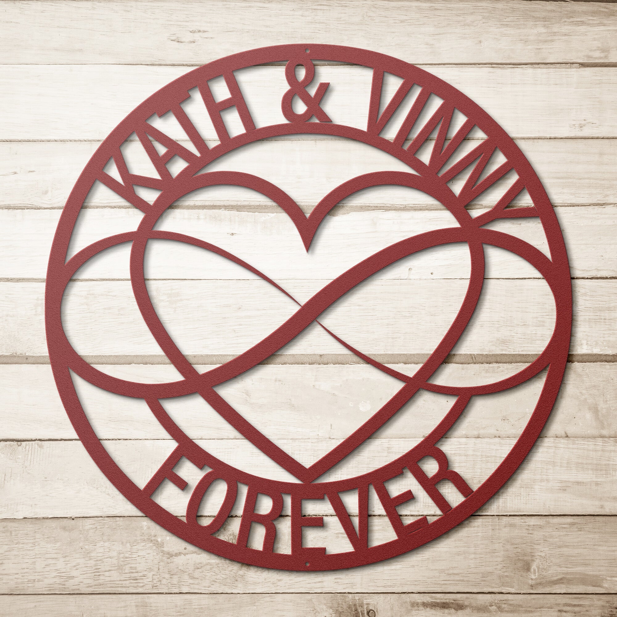 Personalized Infinity Love Sign - Cool Metal Signs