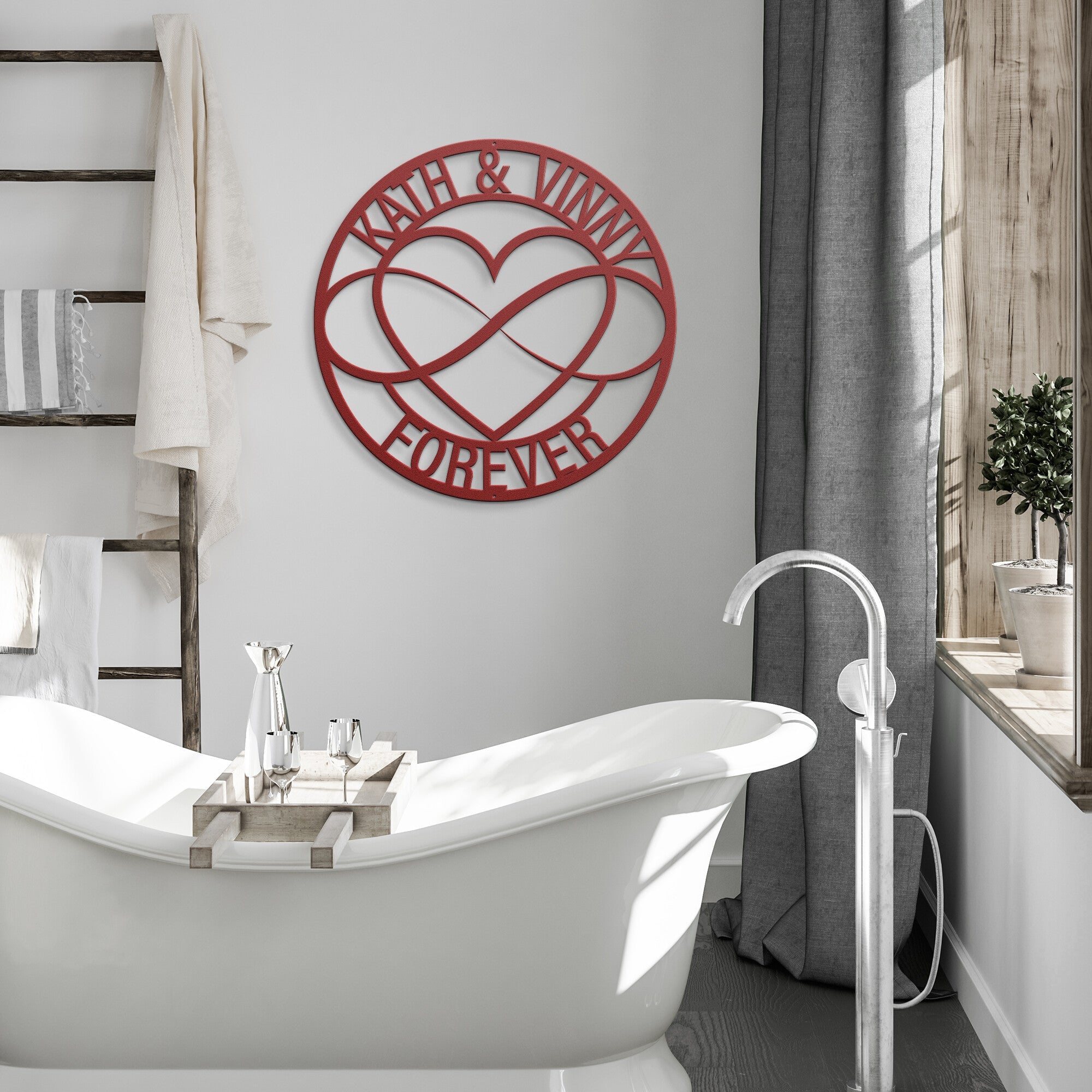 Personalized Infinity Love Sign - Cool Metal Signs