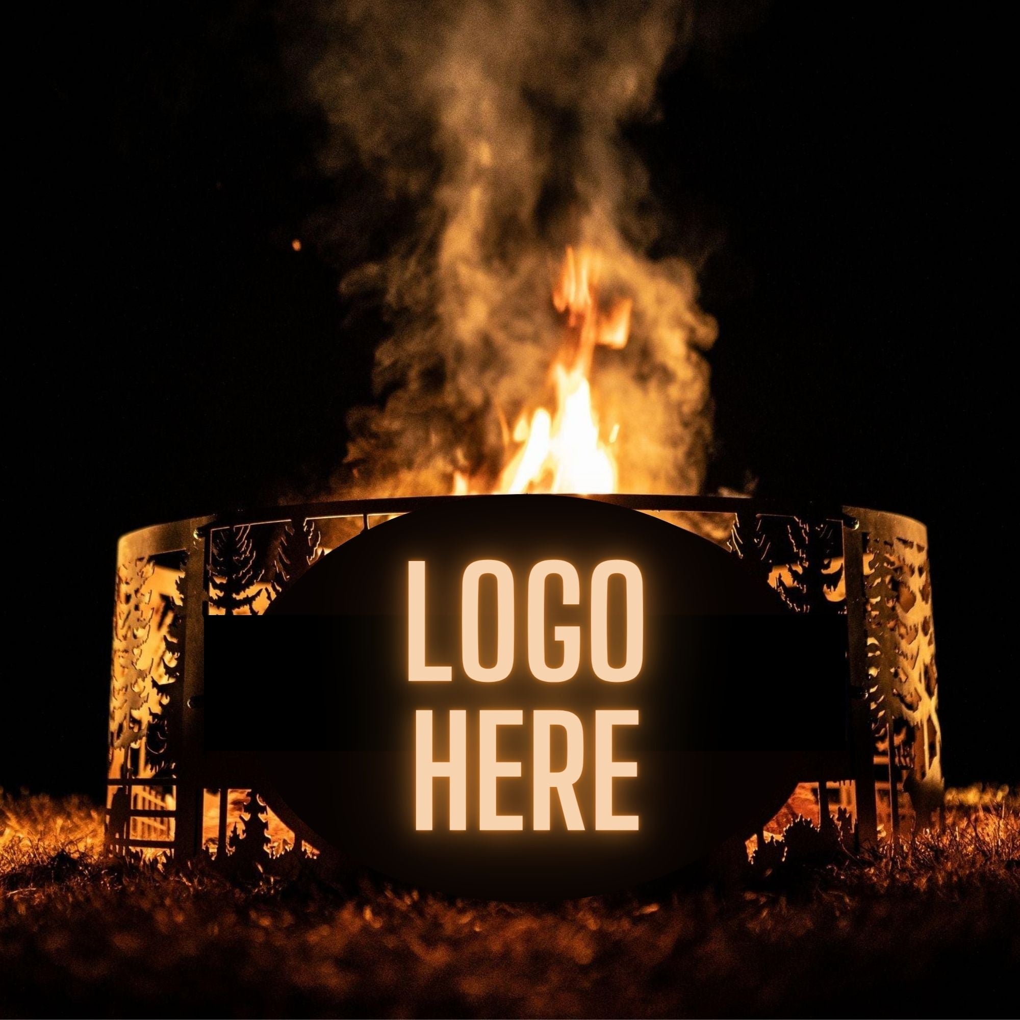 Personalized LOGO Fire Pit Ring - Cool Metal Signs