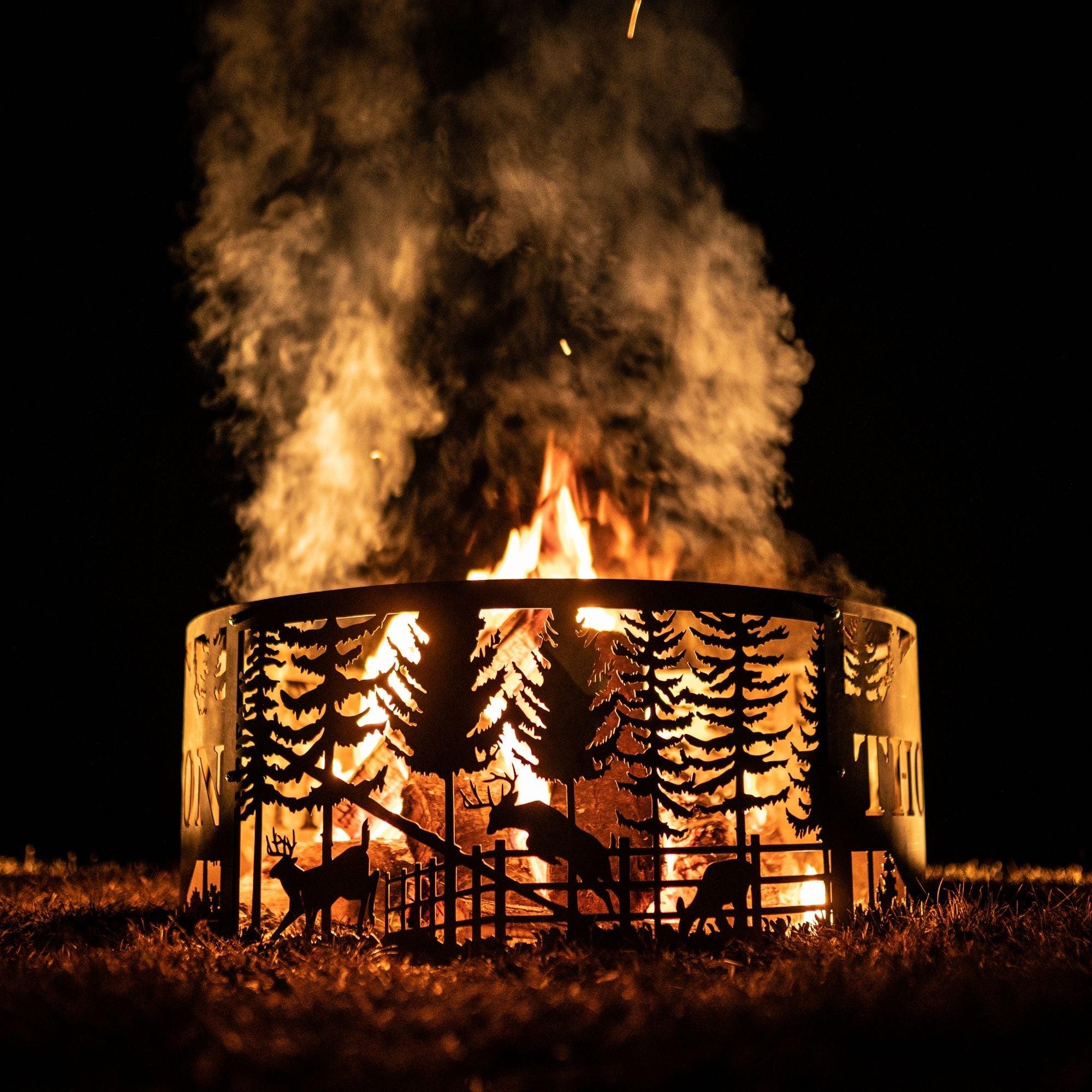 Personalized LOGO Fire Pit Ring - Cool Metal Signs
