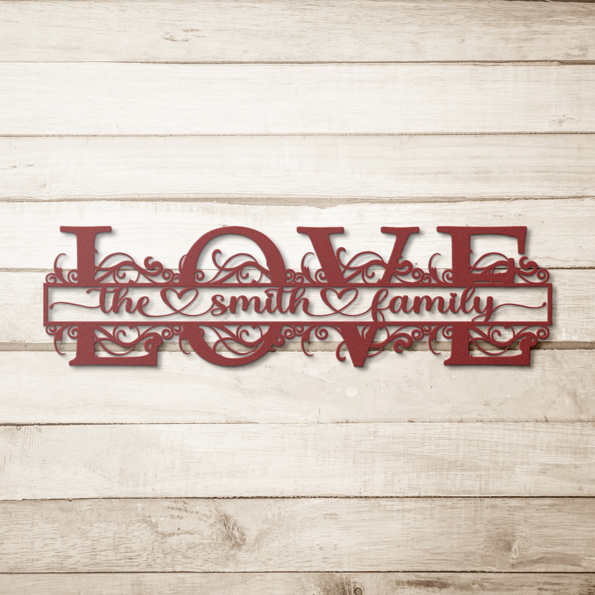 Personalized Love Monogram - Cool Metal Signs