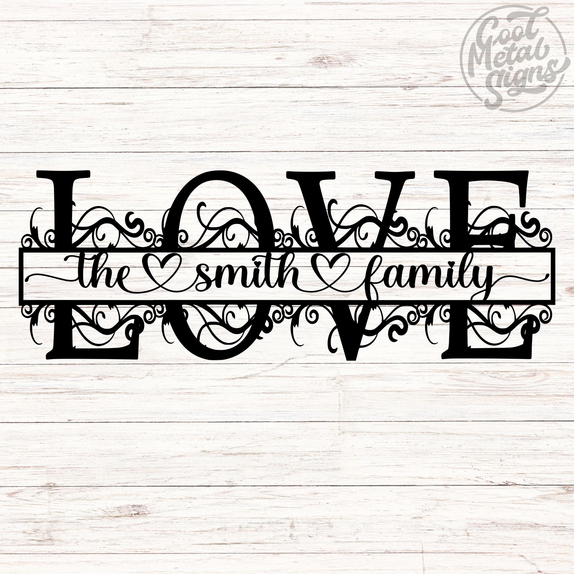 Personalized Love Monogram - Cool Metal Signs