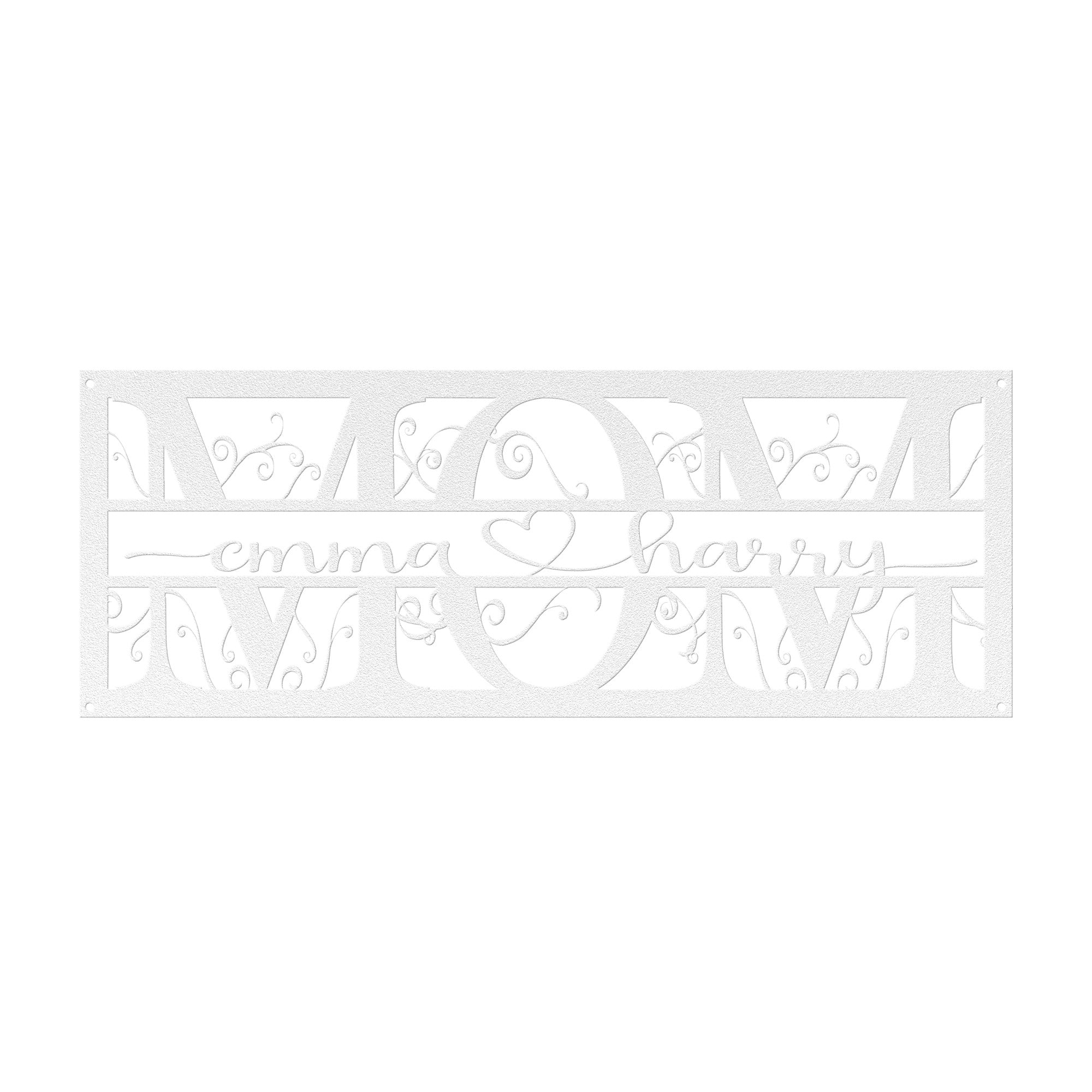 Personalized MOM Floral Frame Sign - Cool Metal Signs