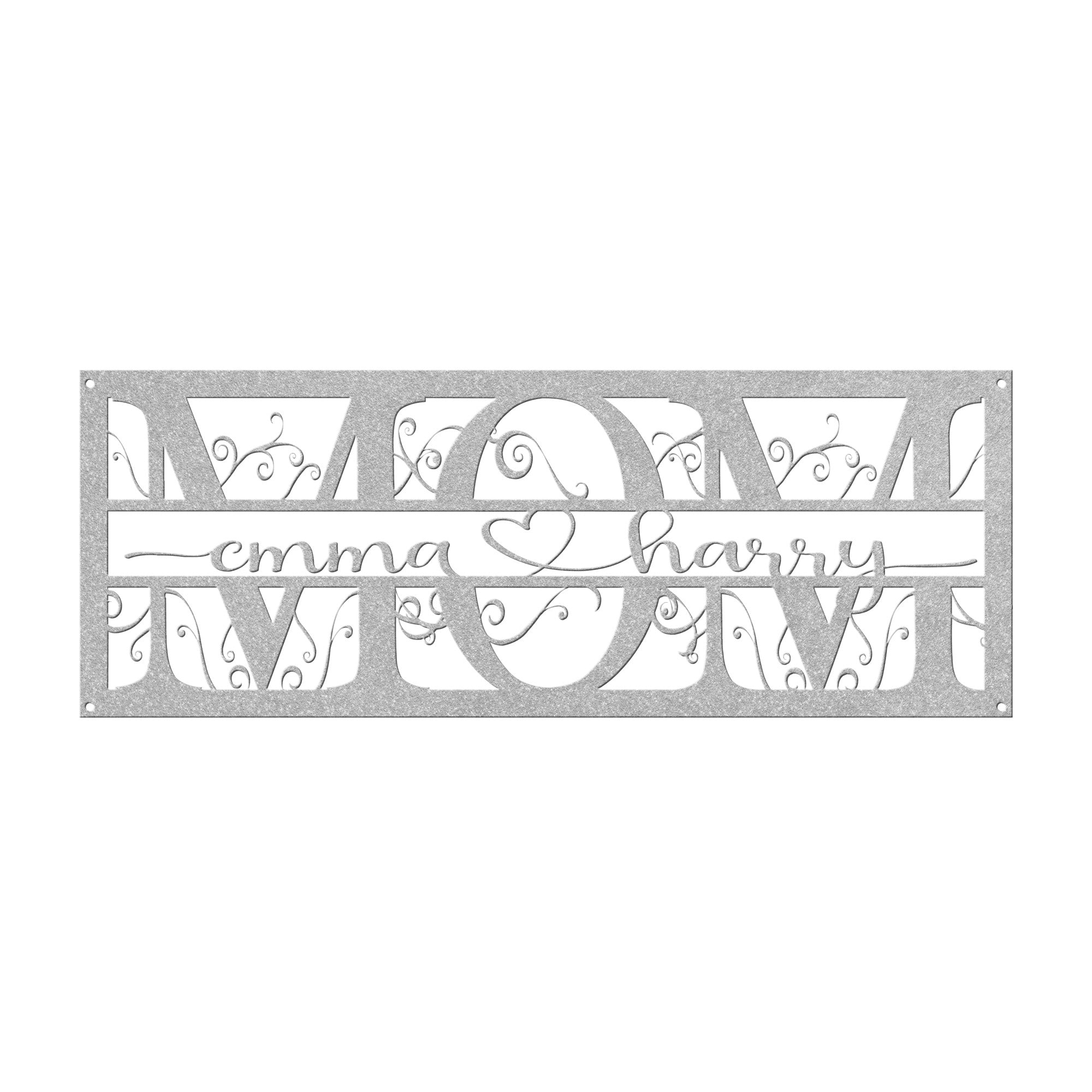 Personalized MOM Floral Frame Sign - Cool Metal Signs