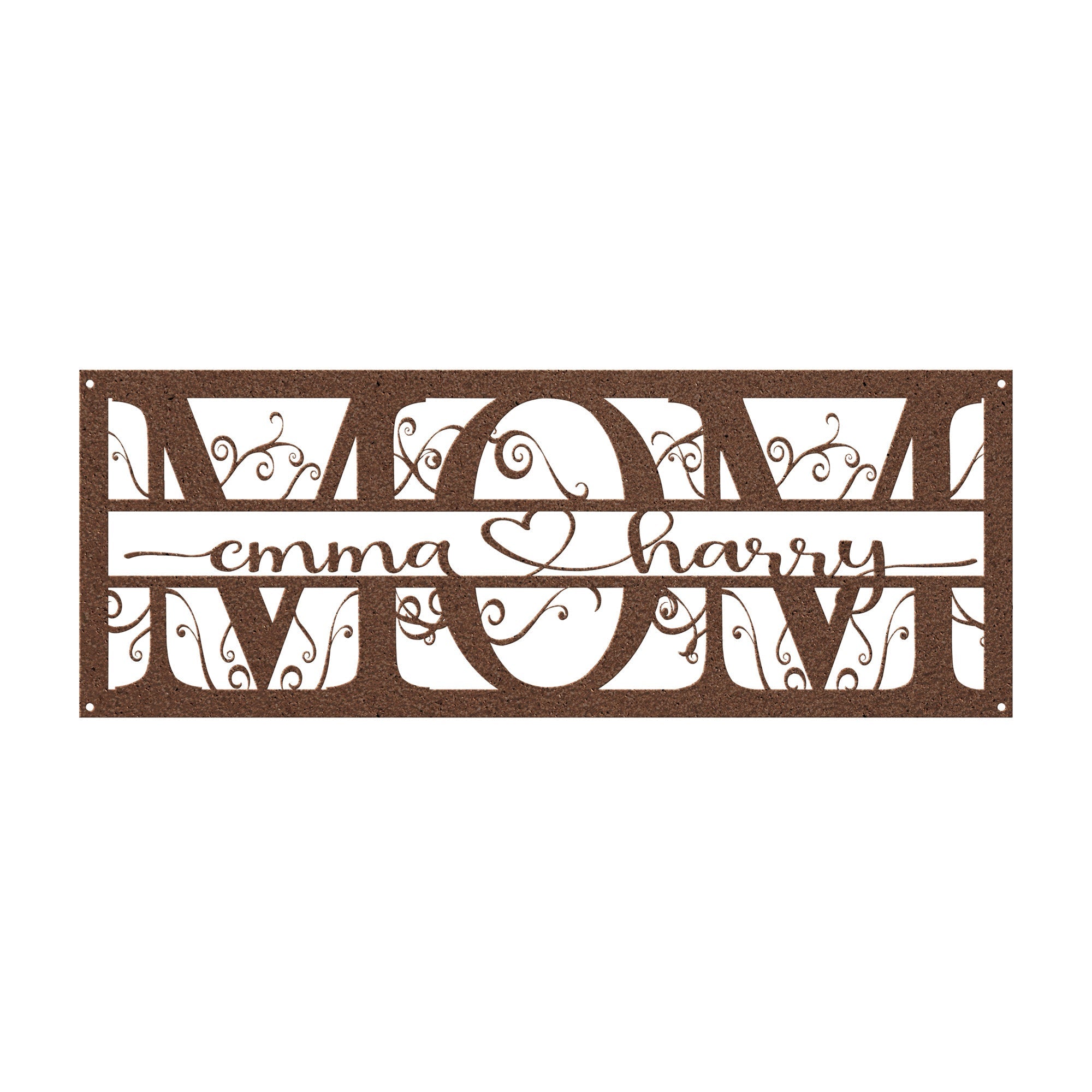 Personalized MOM Floral Frame Sign - Cool Metal Signs