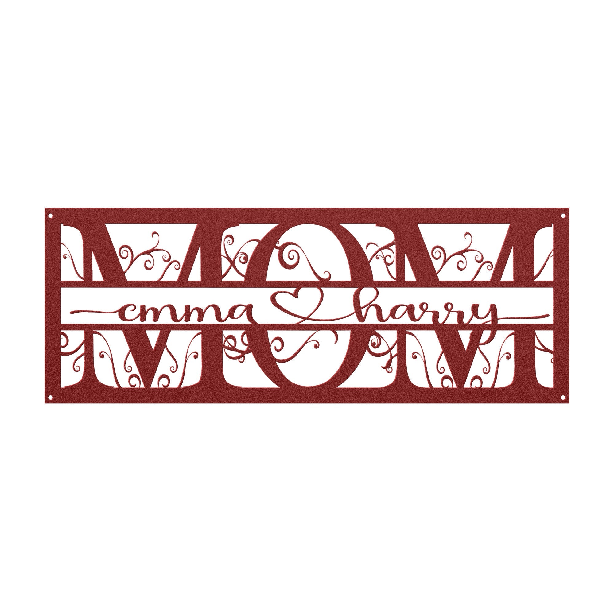 Personalized MOM Floral Frame Sign - Cool Metal Signs