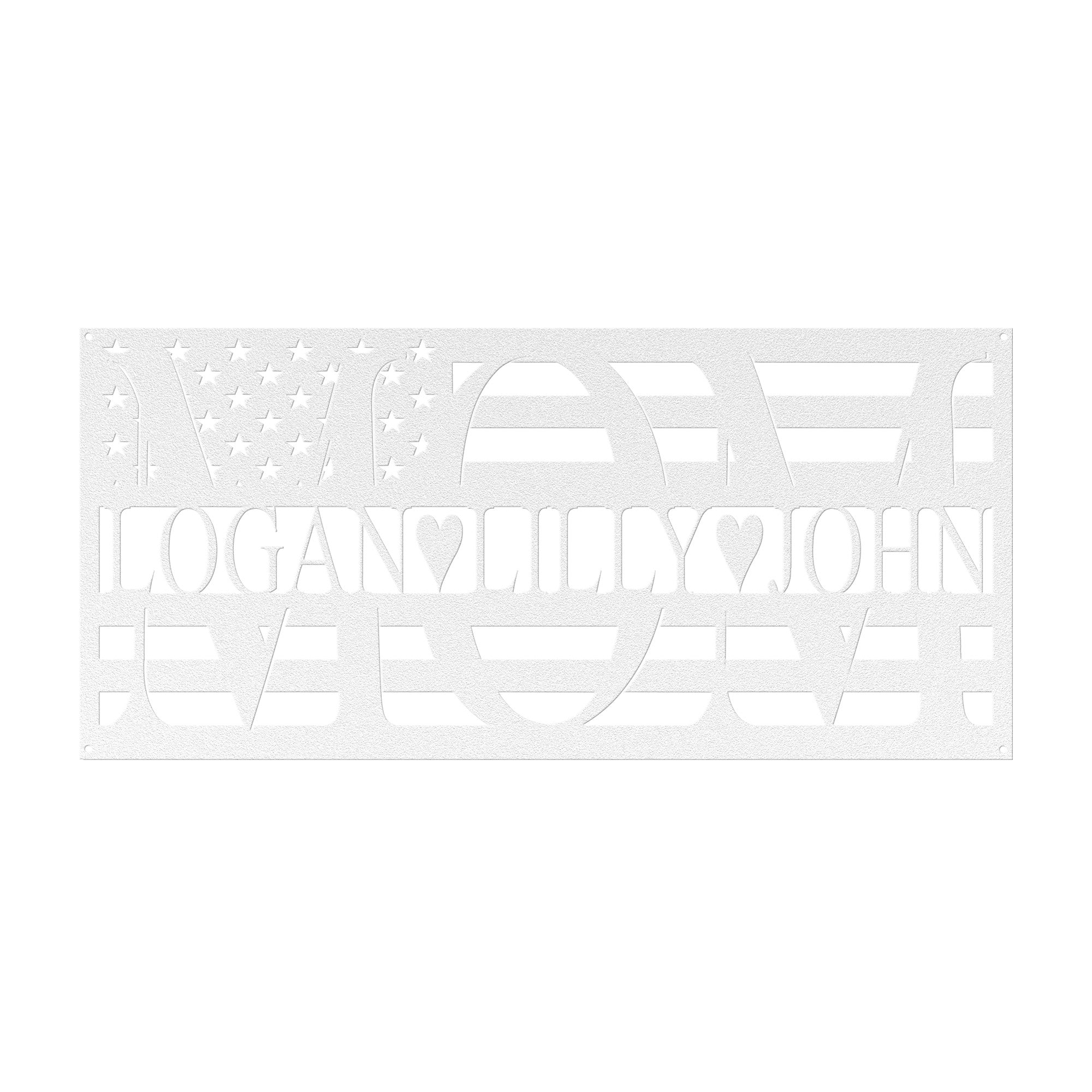 Personalized MOM Sign - Flag Scene - Cool Metal Signs