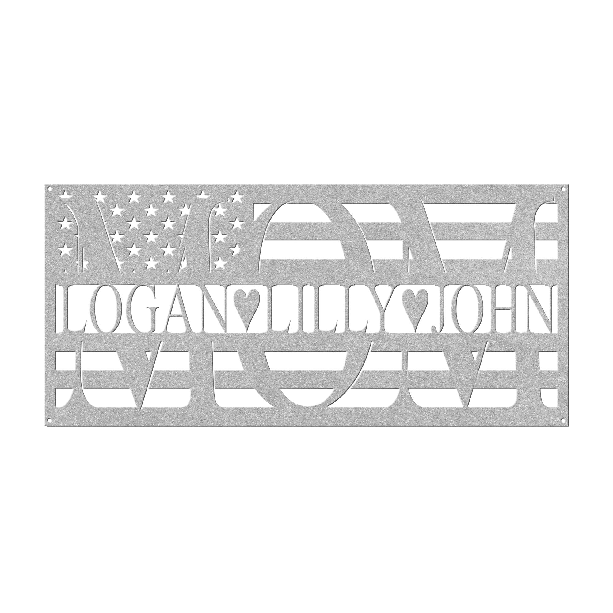 Personalized MOM Sign - Flag Scene - Cool Metal Signs
