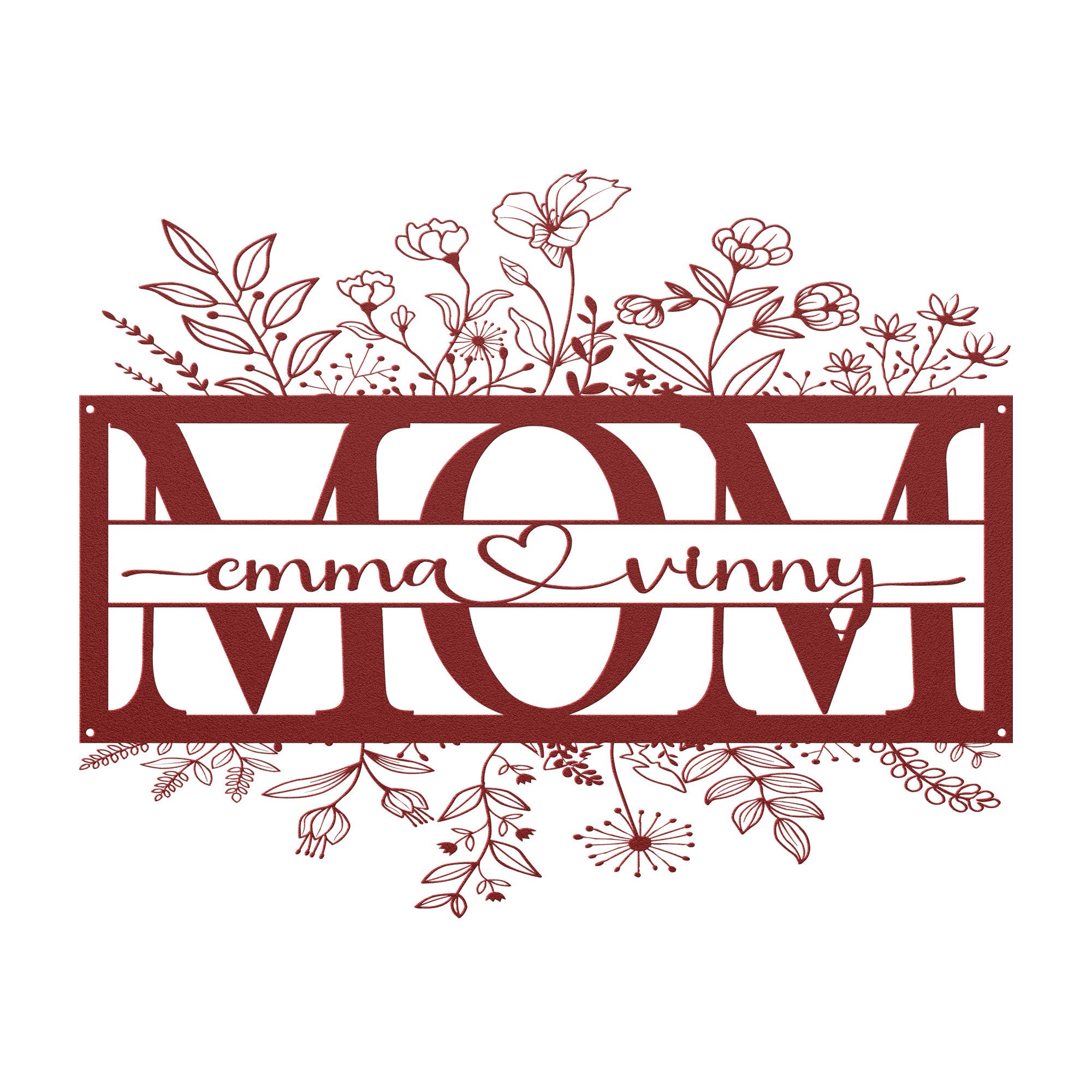 Personalized MOM Wildflower Sign - Cool Metal Signs