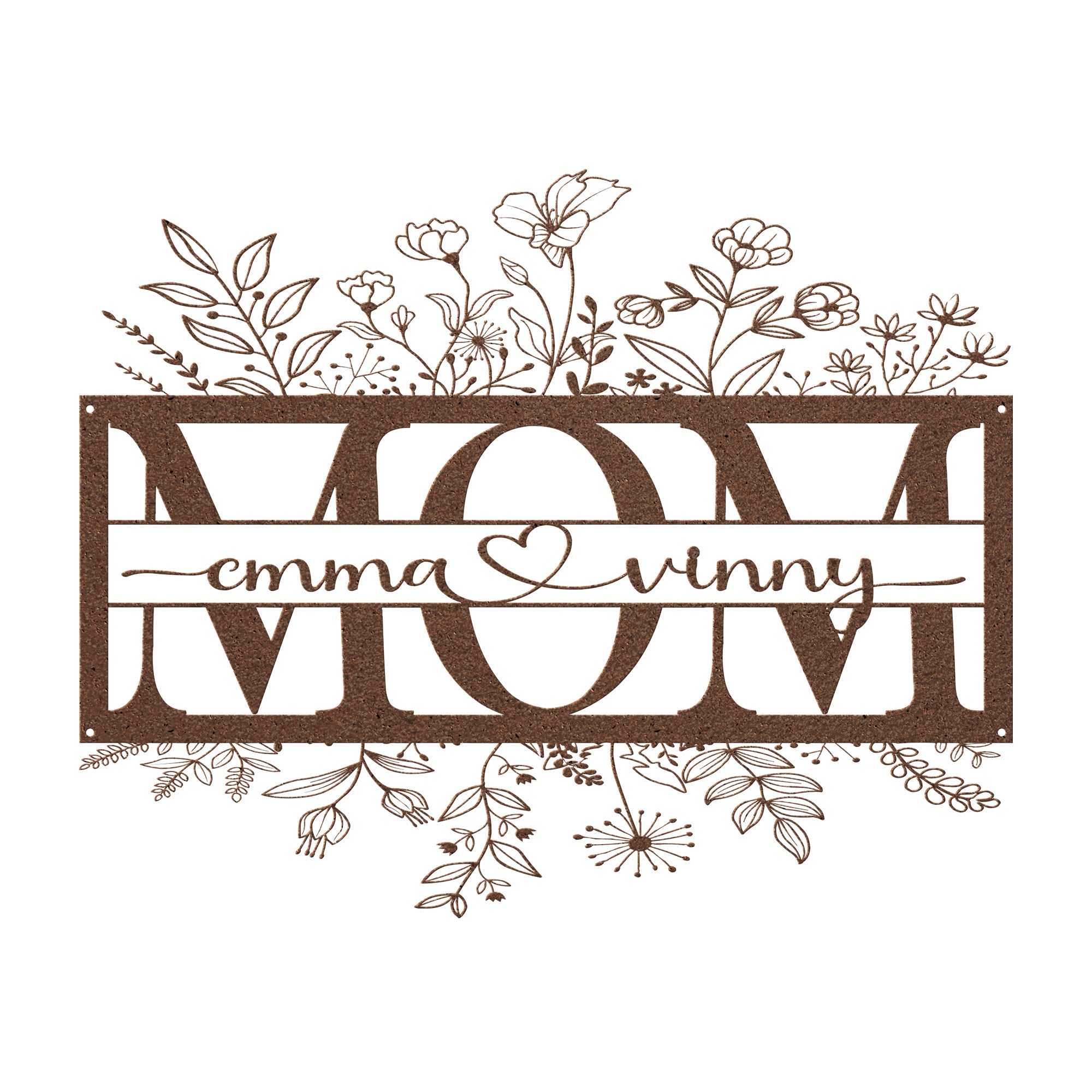 Personalized MOM Wildflower Sign - Cool Metal Signs