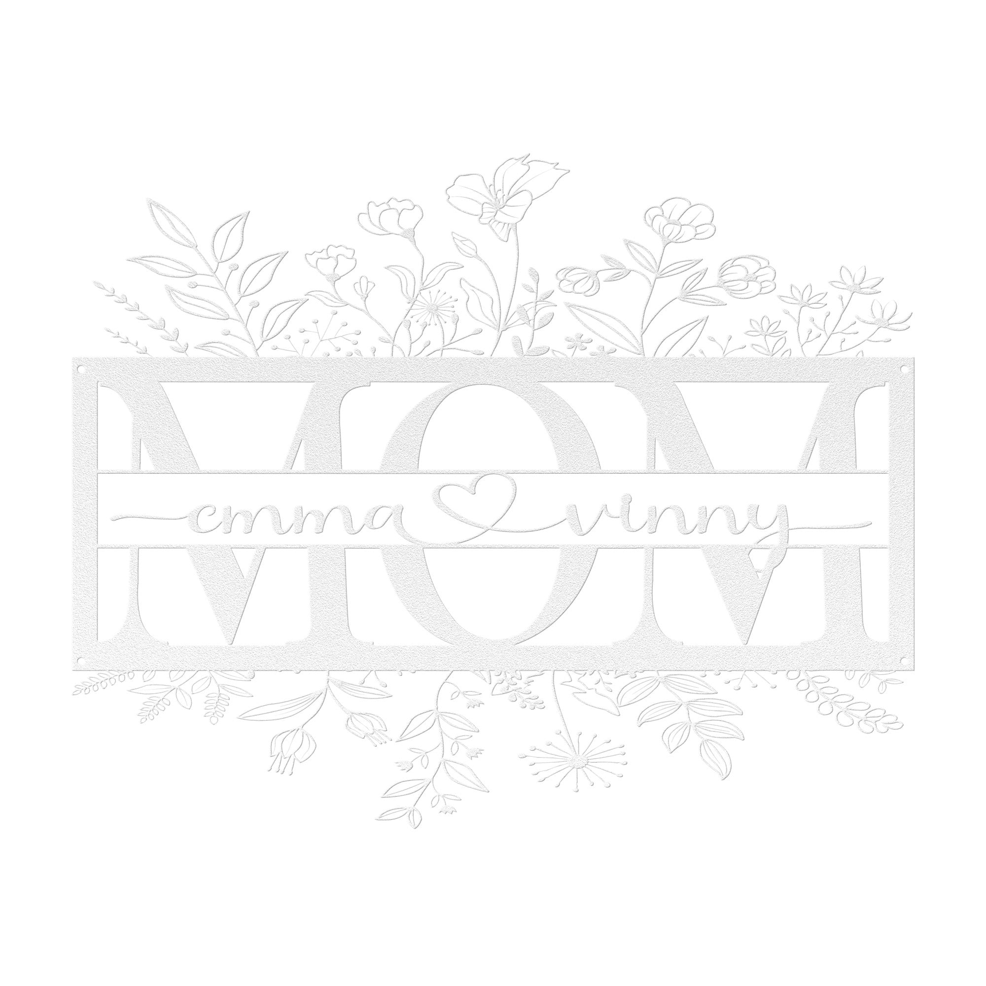 Personalized MOM Wildflower Sign - Cool Metal Signs