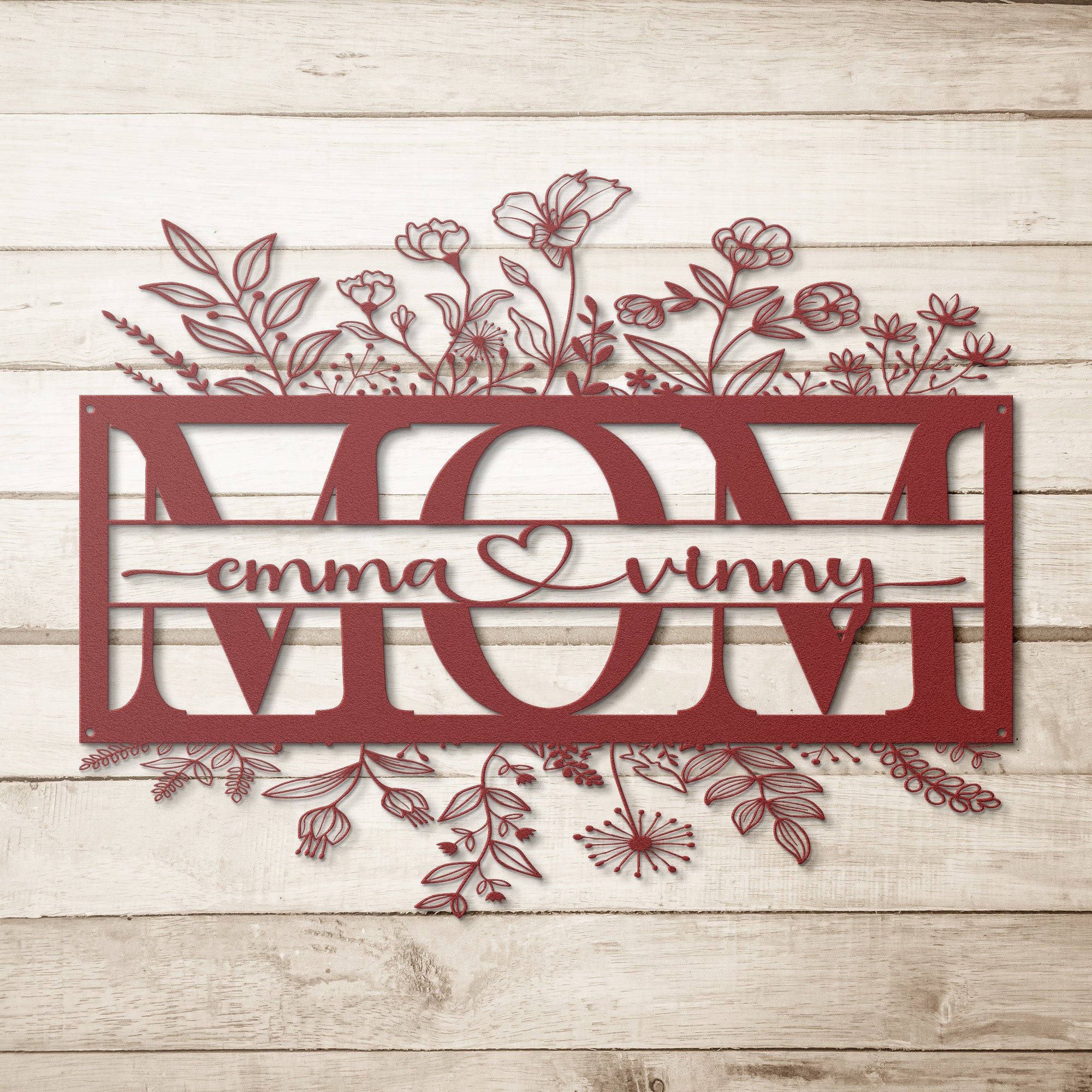 Personalized MOM Wildflower Sign - Cool Metal Signs