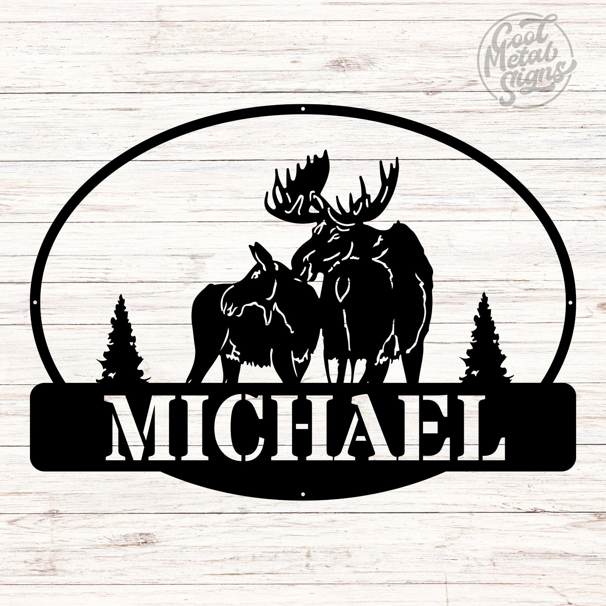 Personalized Moose Sign - Cool Metal Signs