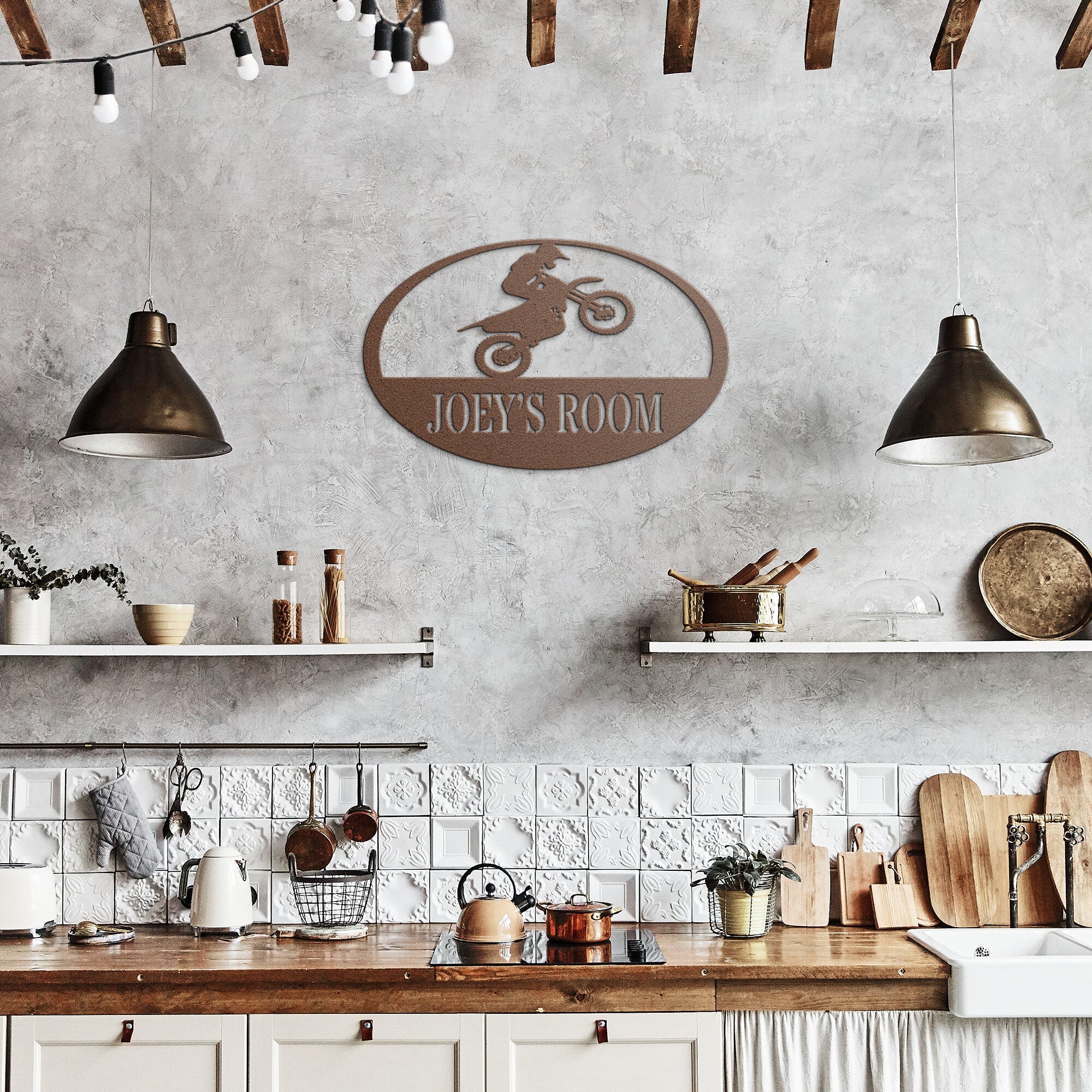 Personalized Motocross Sign - Cool Metal Signs