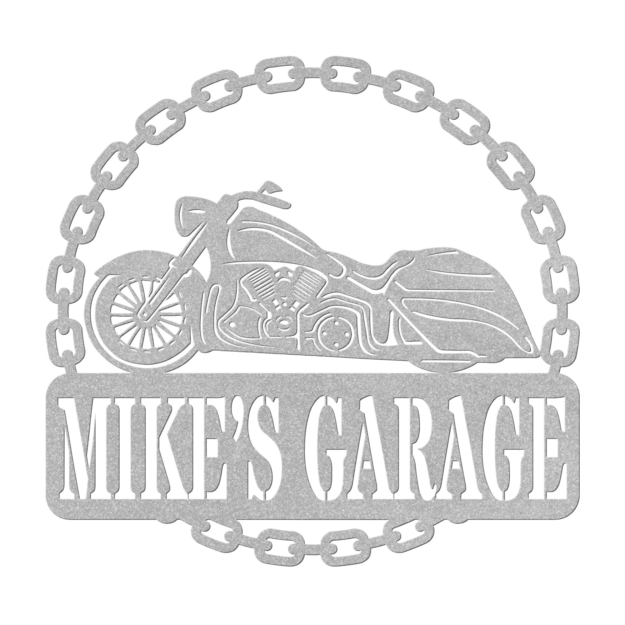 Personalized Motorcycle Chain Sign - Cool Metal Signs