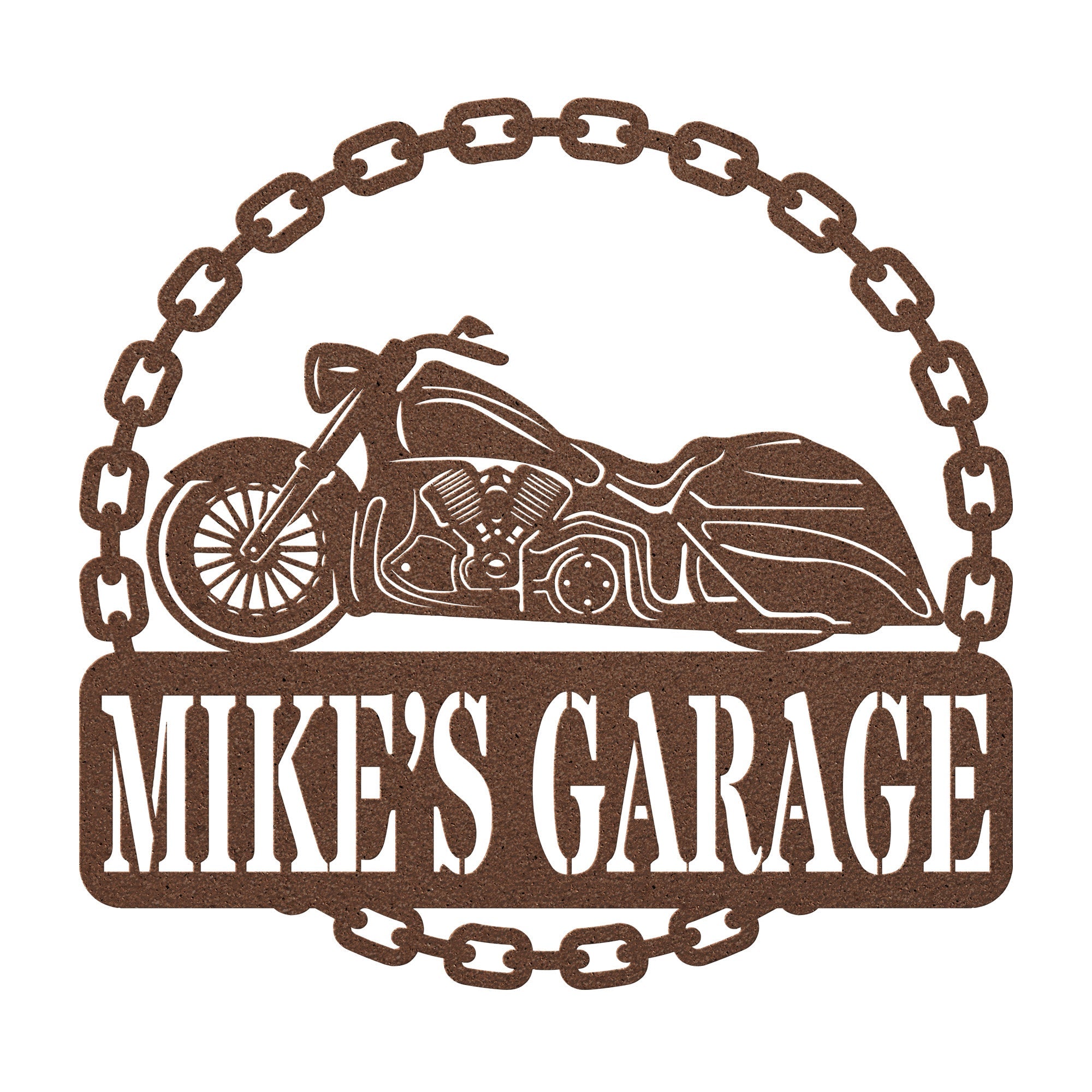 Personalized Motorcycle Chain Sign - Cool Metal Signs