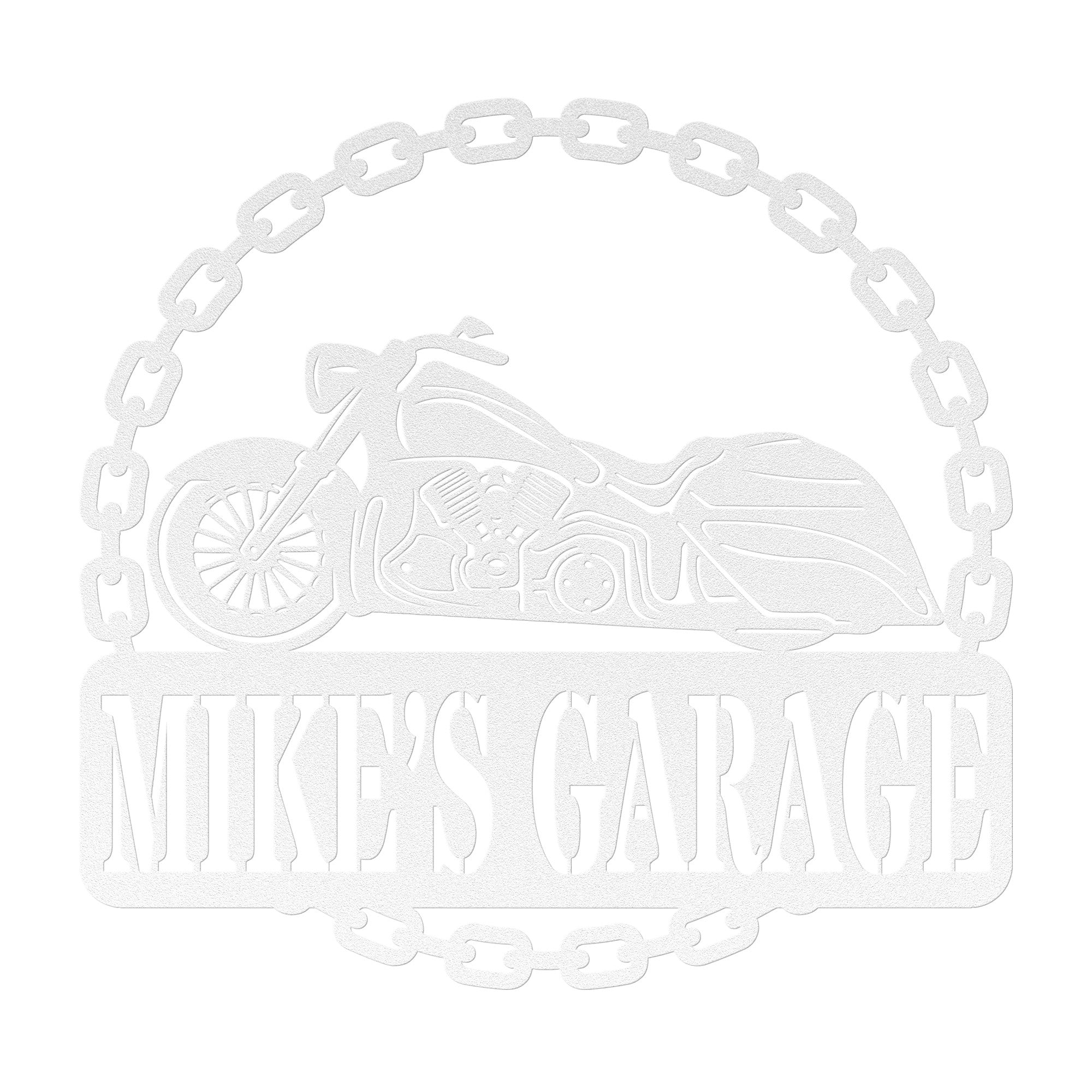 Personalized Motorcycle Chain Sign - Cool Metal Signs