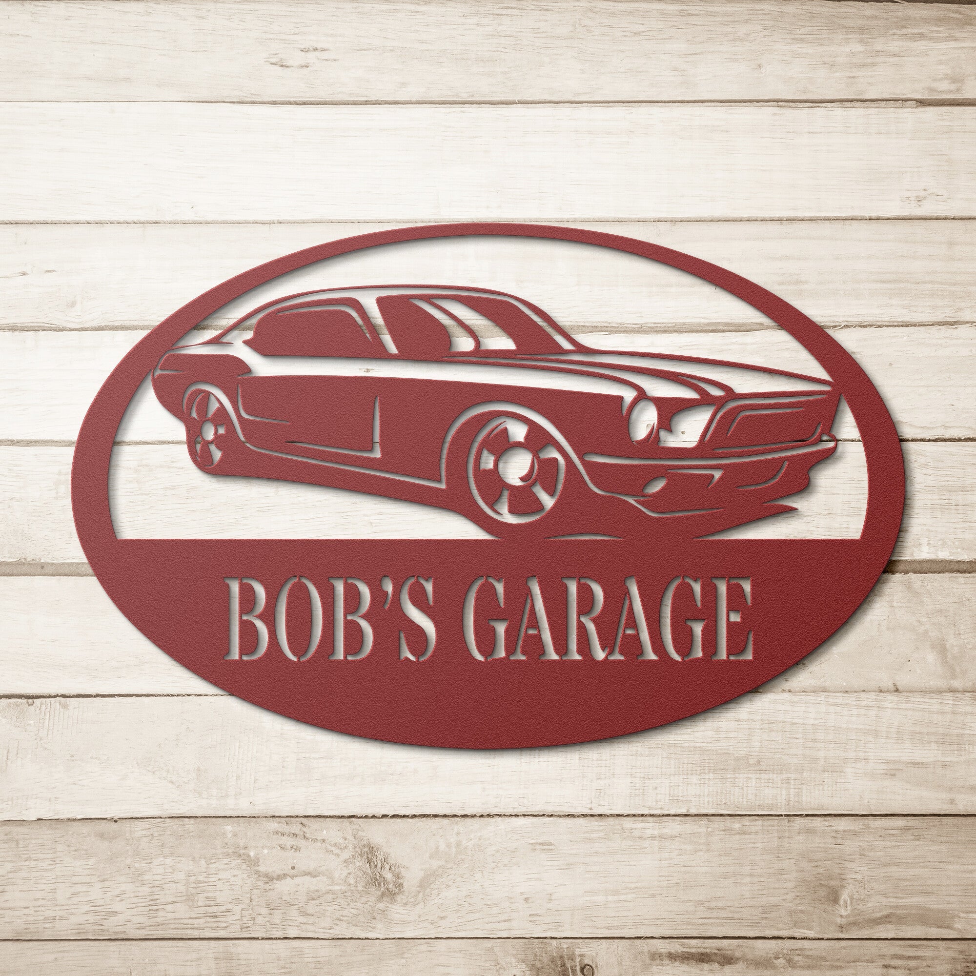 Personalized Muscle Car Sign - Cool Metal Signs