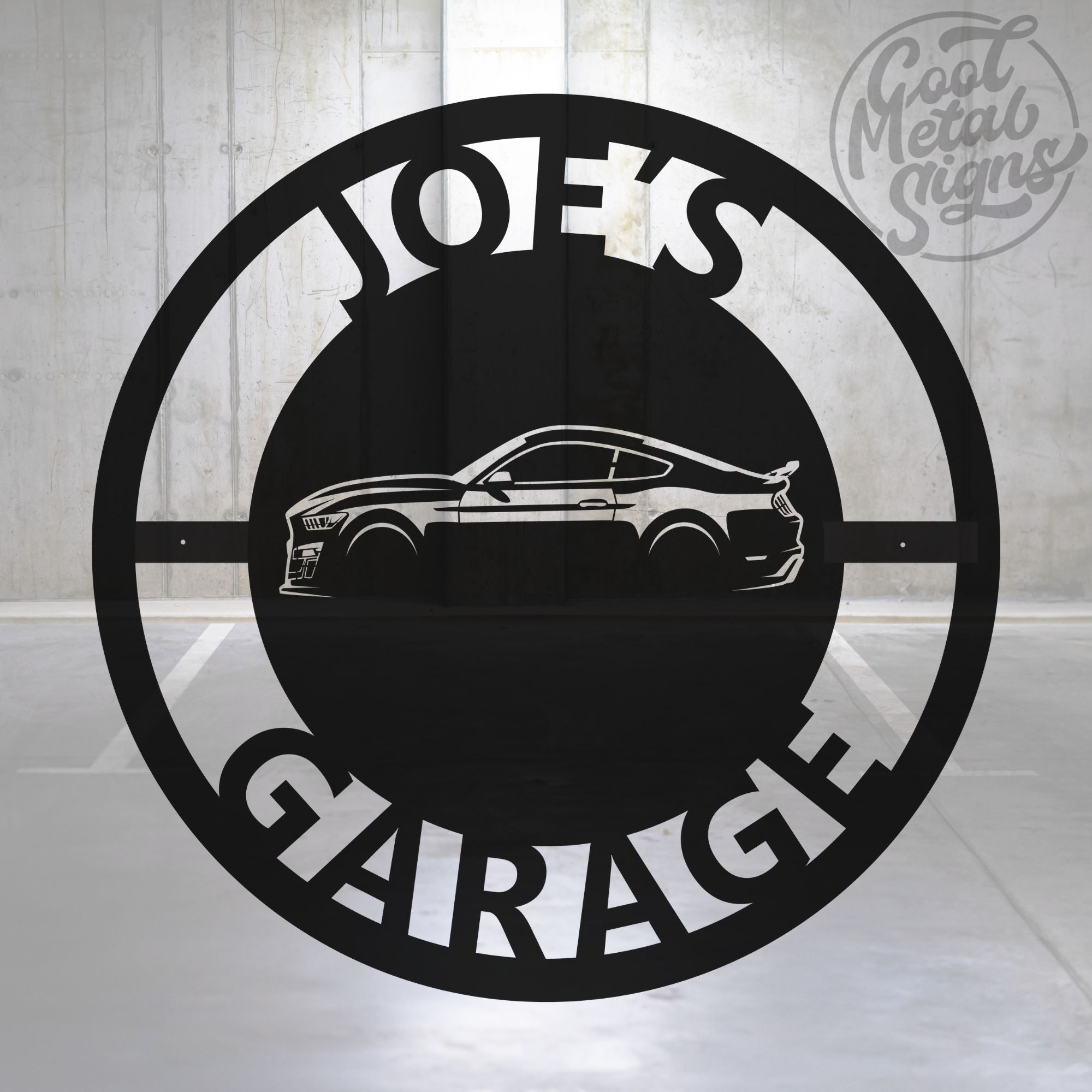 Personalized Mustang Garage Sign - Cool Metal Signs
