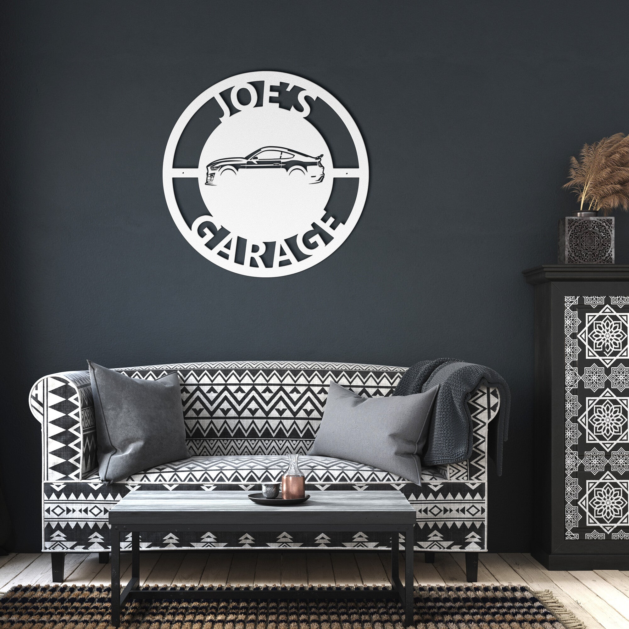 Personalized Mustang Garage Sign - Cool Metal Signs