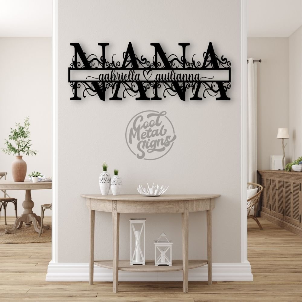 Personalized NANA Monogram - Cool Metal Signs