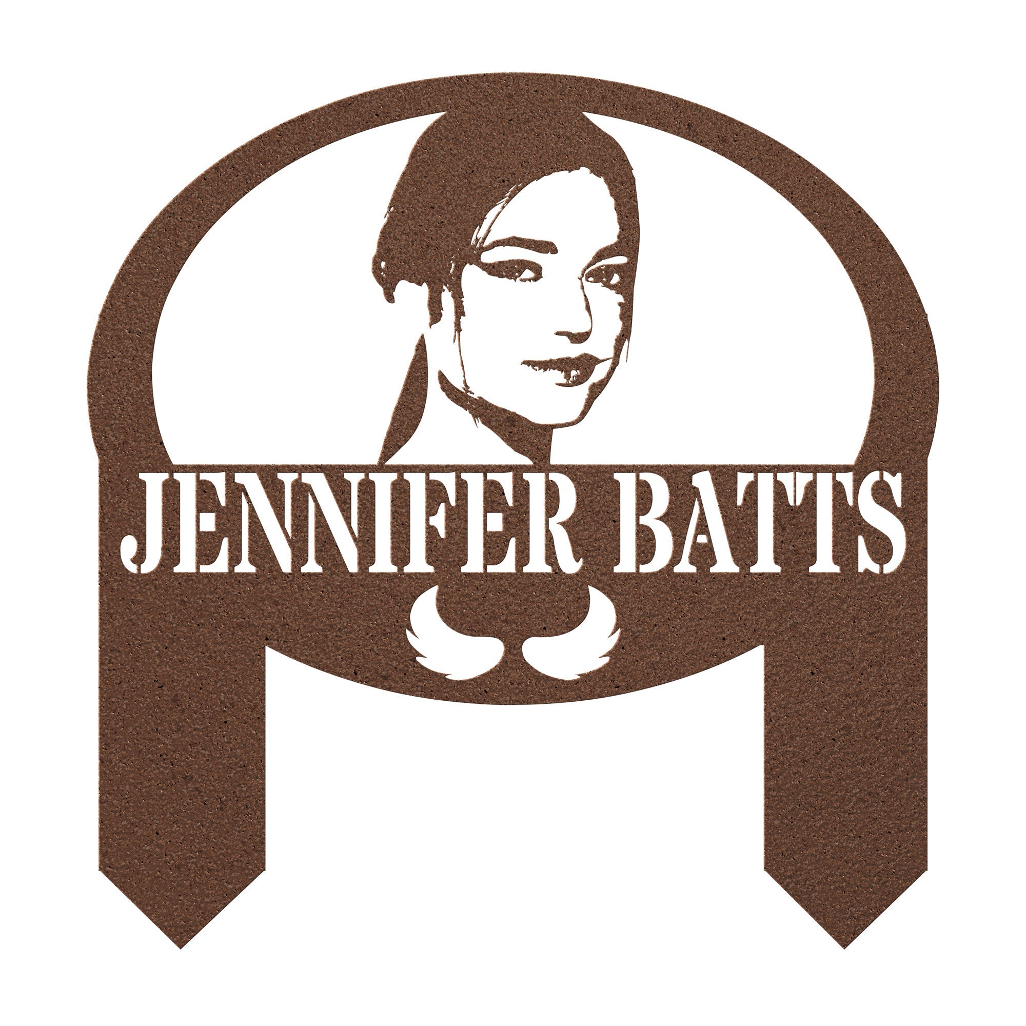 Personalized Portrait Stake Sign - Cool Metal Signs