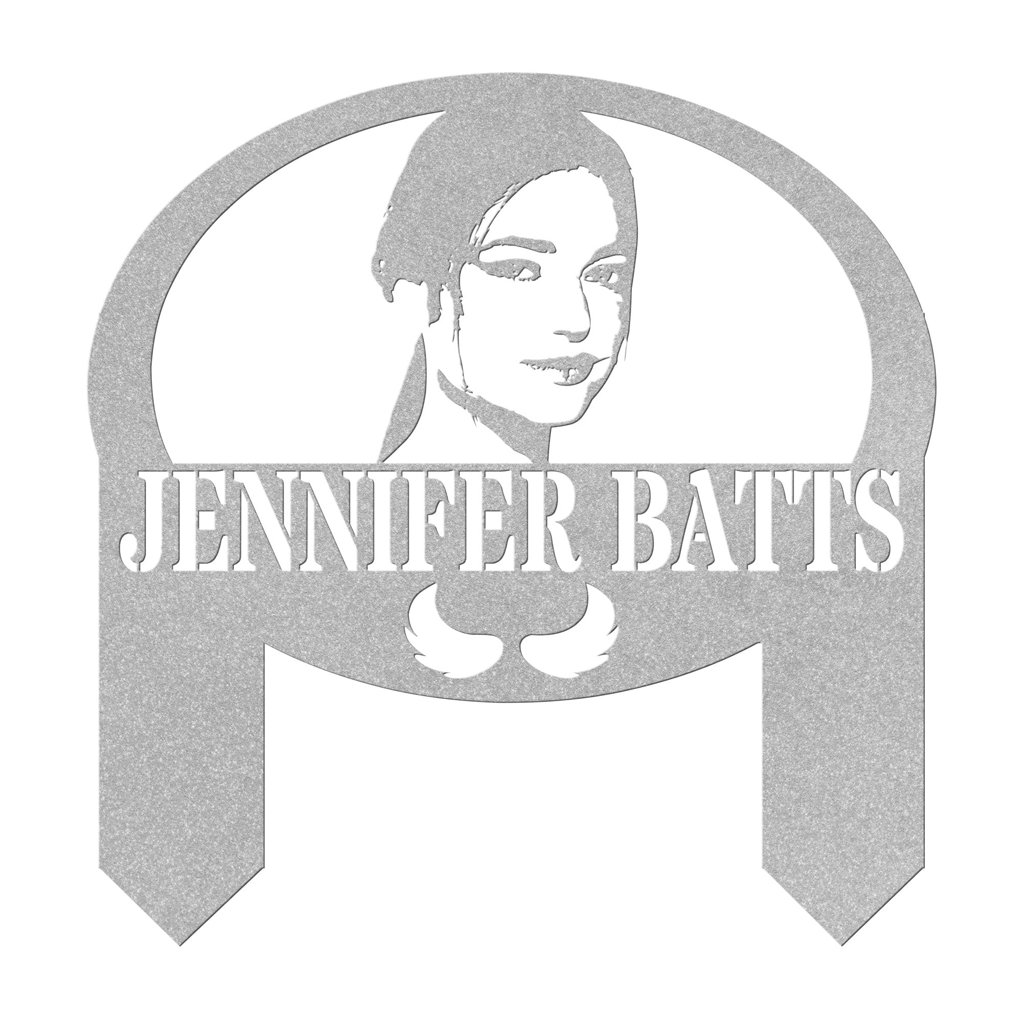 Personalized Portrait Stake Sign - Cool Metal Signs