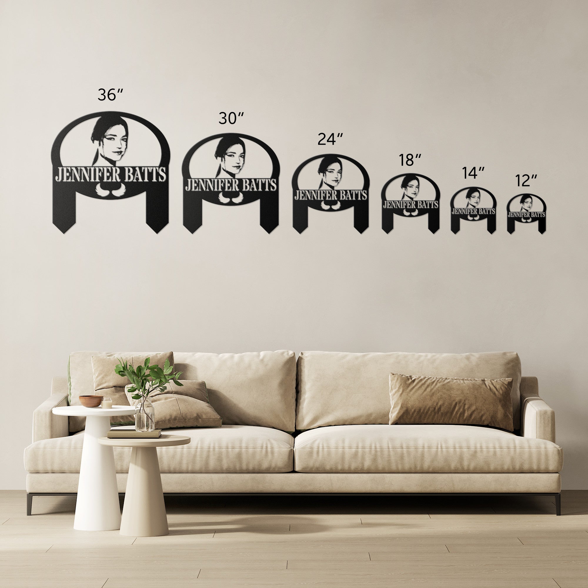 Personalized Portrait Stake Sign - Cool Metal Signs