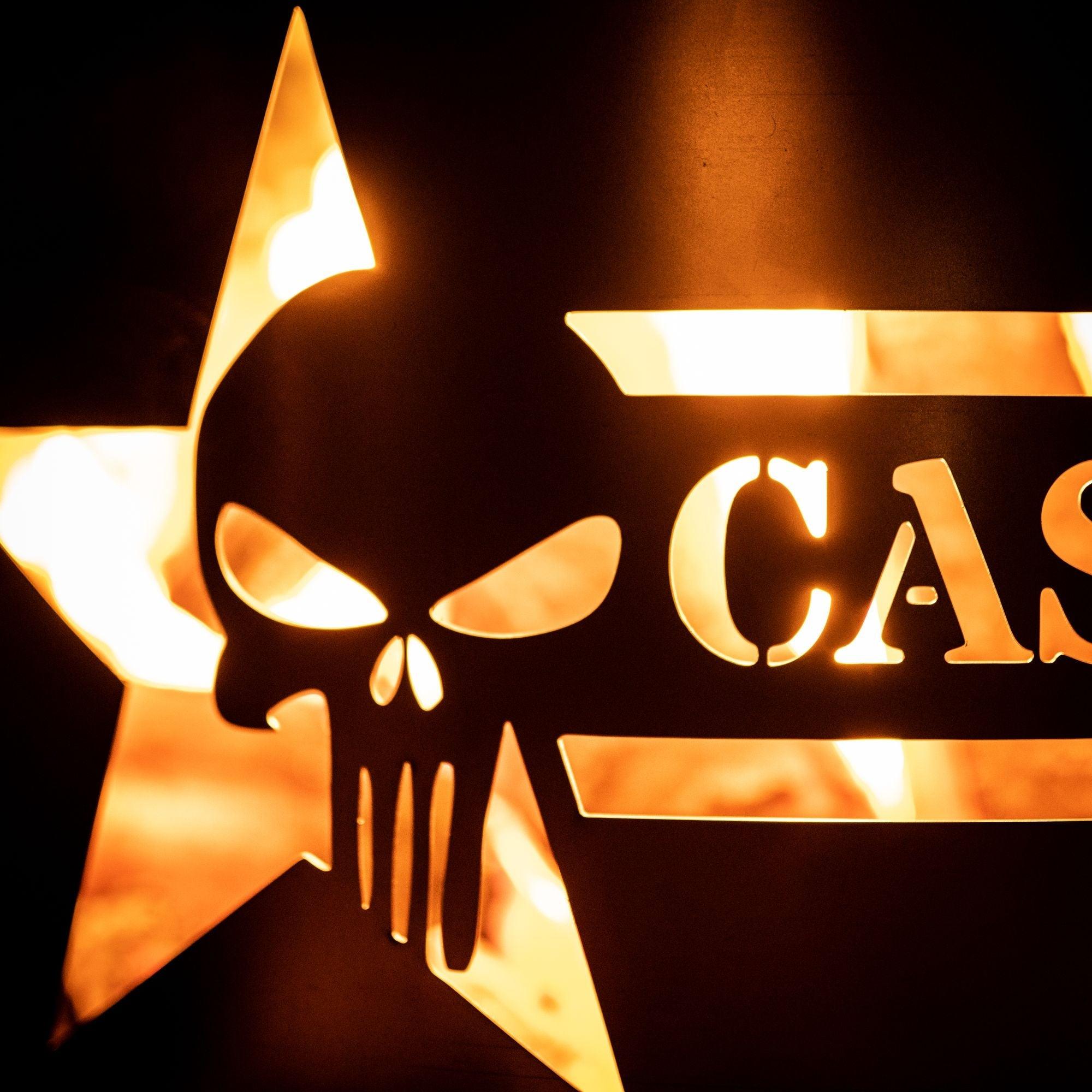 Personalized Punisher Fire Pit Ring - Cool Metal Signs