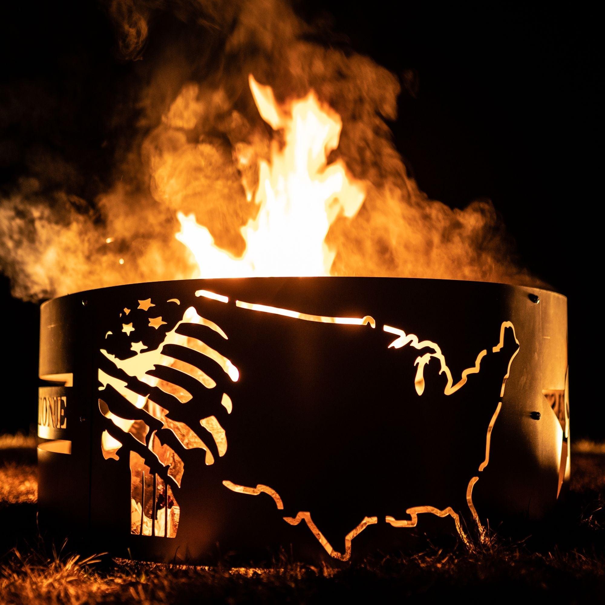 Personalized Punisher Fire Pit Ring - Cool Metal Signs