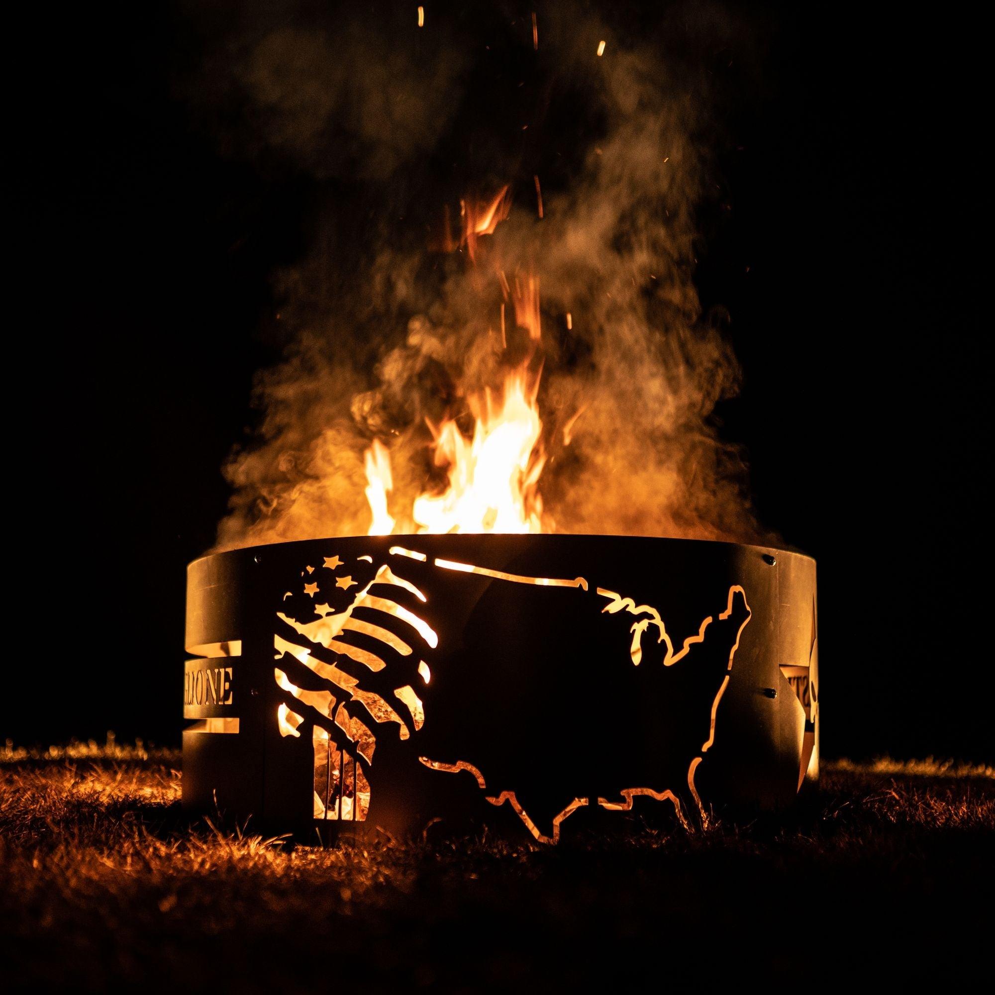 Personalized Punisher Fire Pit Ring - Cool Metal Signs