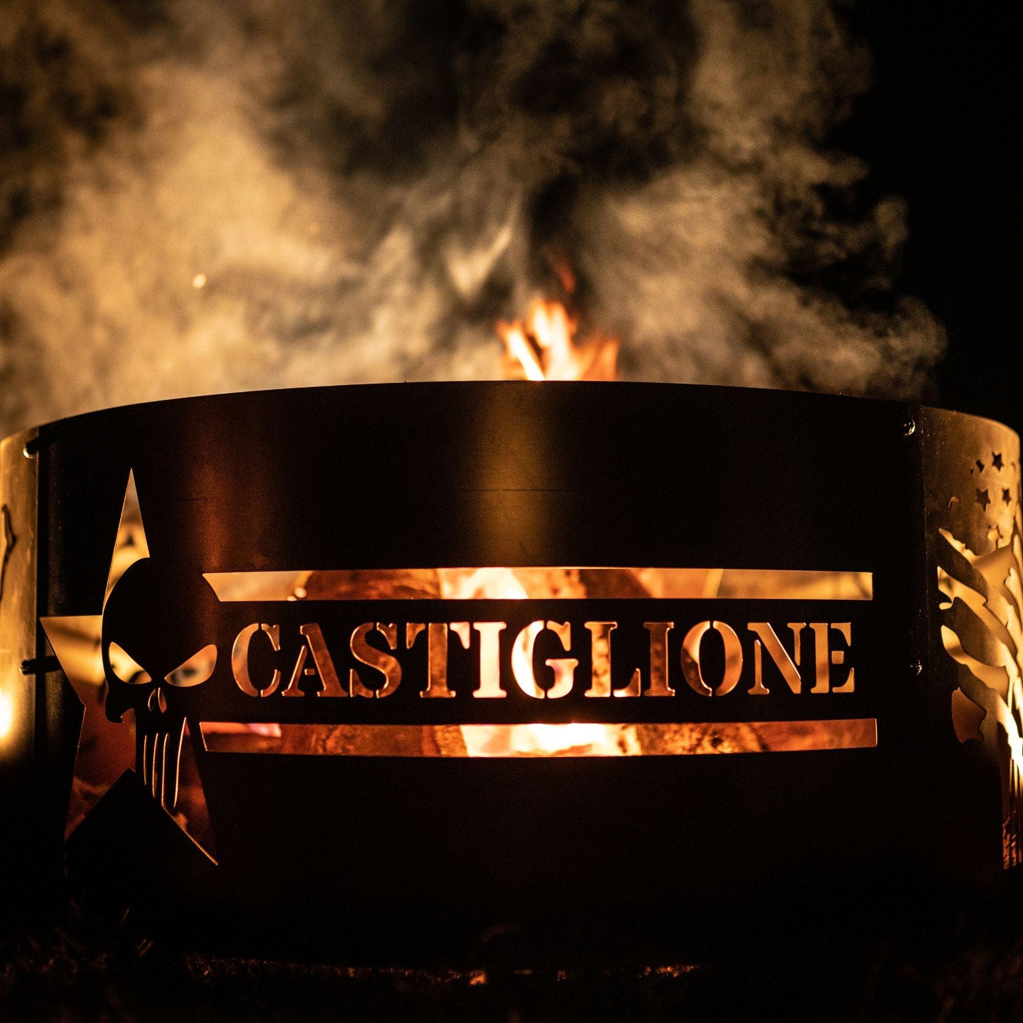 Personalized Punisher Fire Pit Ring - Cool Metal Signs