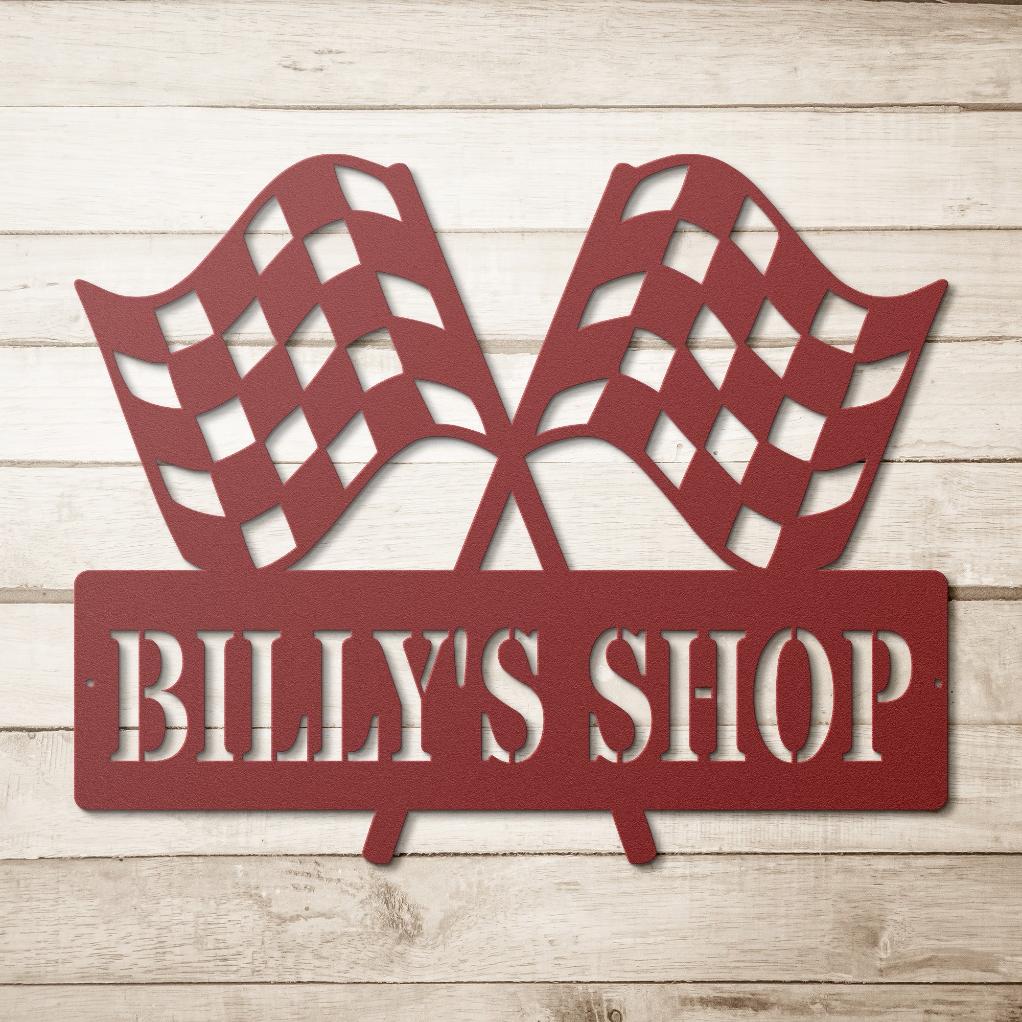 Personalized Racing Flag - Cool Metal Signs