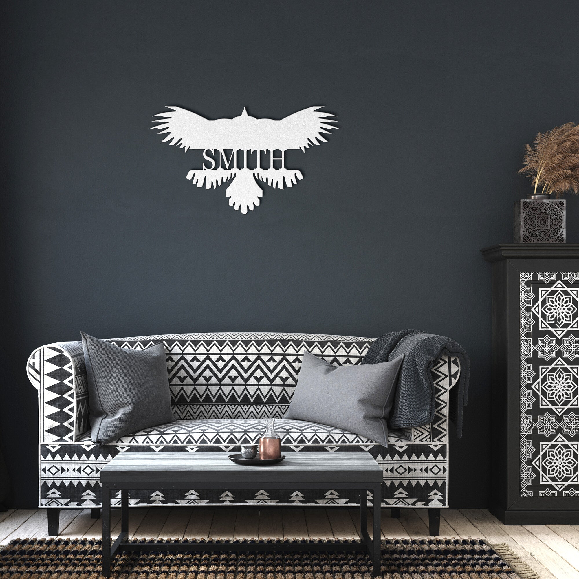 Personalized Split Eagle Sign - Cool Metal Signs